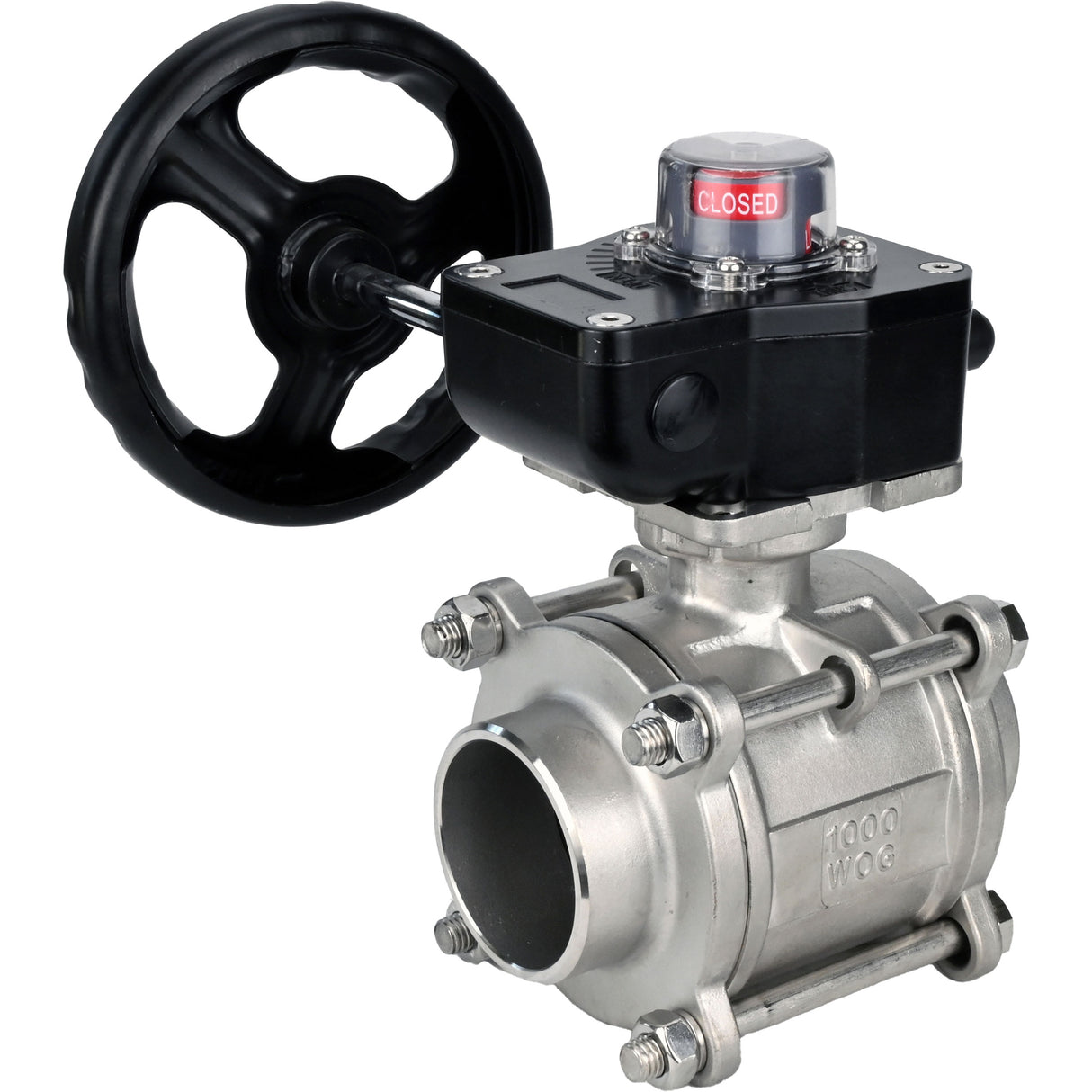 Stainless steel ball valve Elephant kshpp-316200-iso_hgb, body material - stainless steel AISI 316, ball material - stainless steel AISI 316, seal - PTFE, handle operated