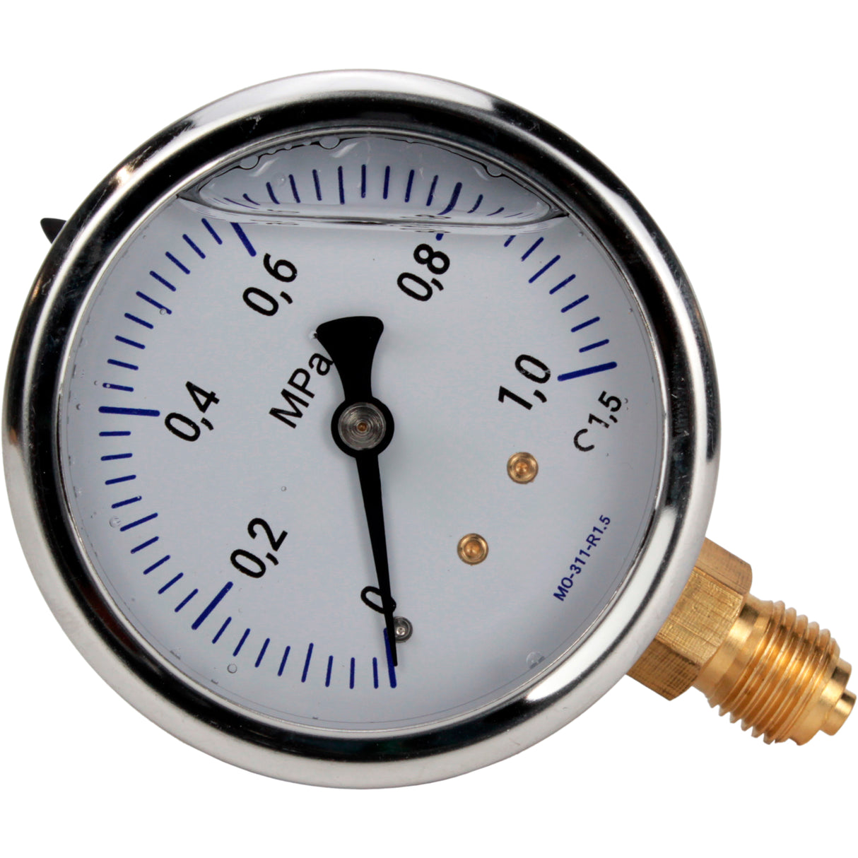 Manometers vibration-resistant Elephant MB-311-R1, radial, stainless steel 304, accuracy class 1