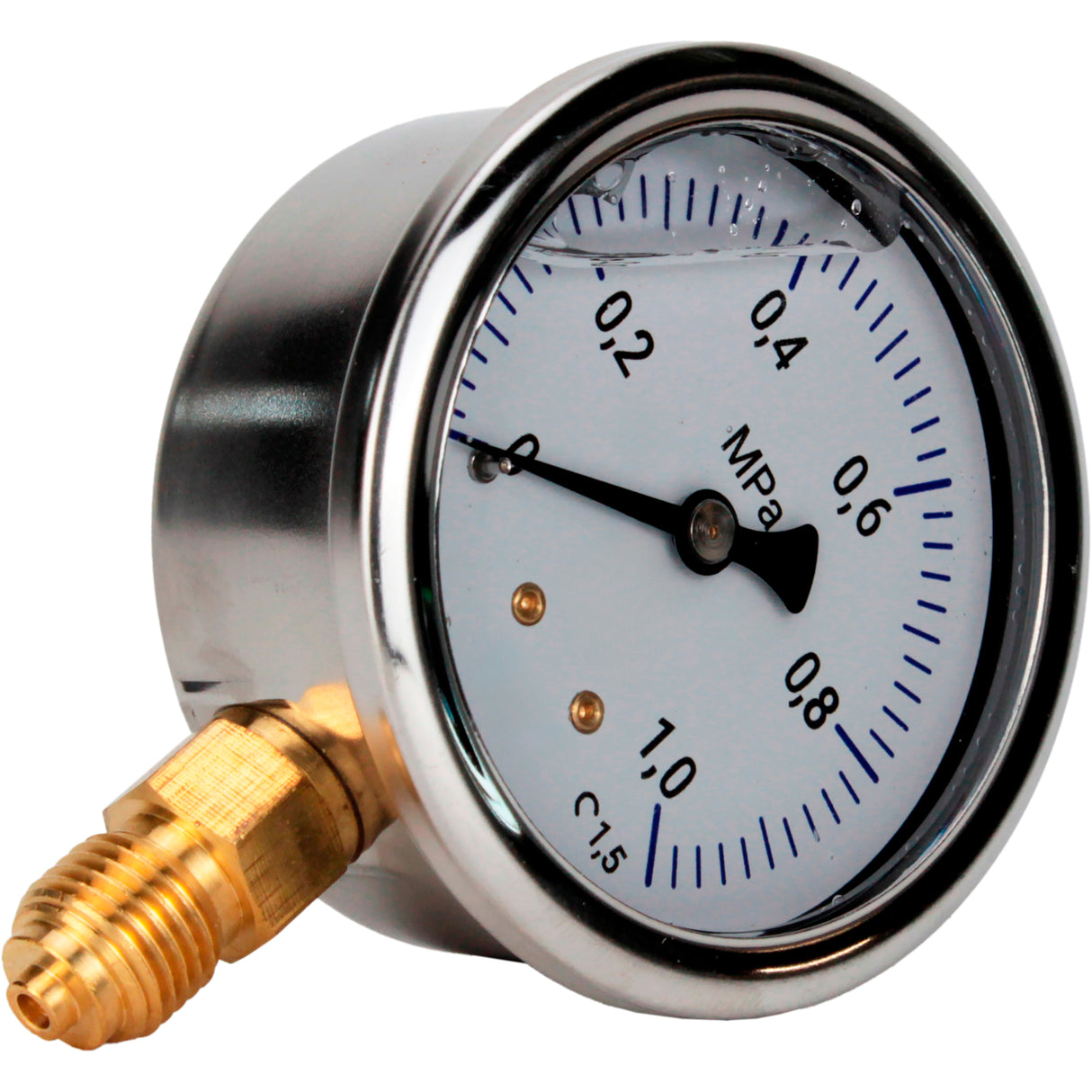 Manometers vibration-resistant Elephant MB-311-R1.5, radial, stainless steel 304, accuracy class 1.5