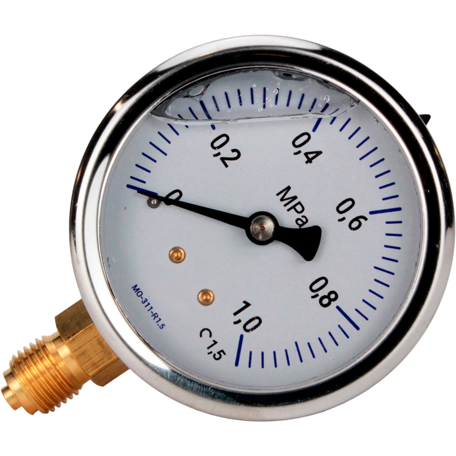 Manometers vibration-resistant Elephant MB-311-R1.5, radial, stainless steel 304, accuracy class 1.5