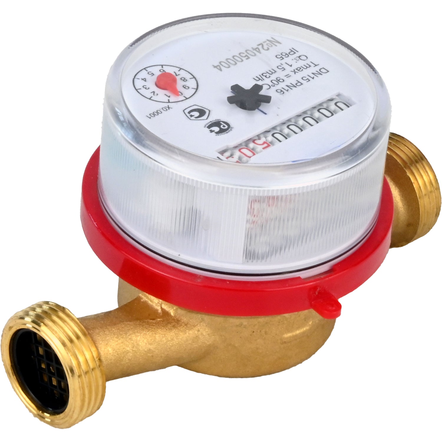 Water meters Elephant MKU1 universal, impeller, non-volatile, brass, threaded