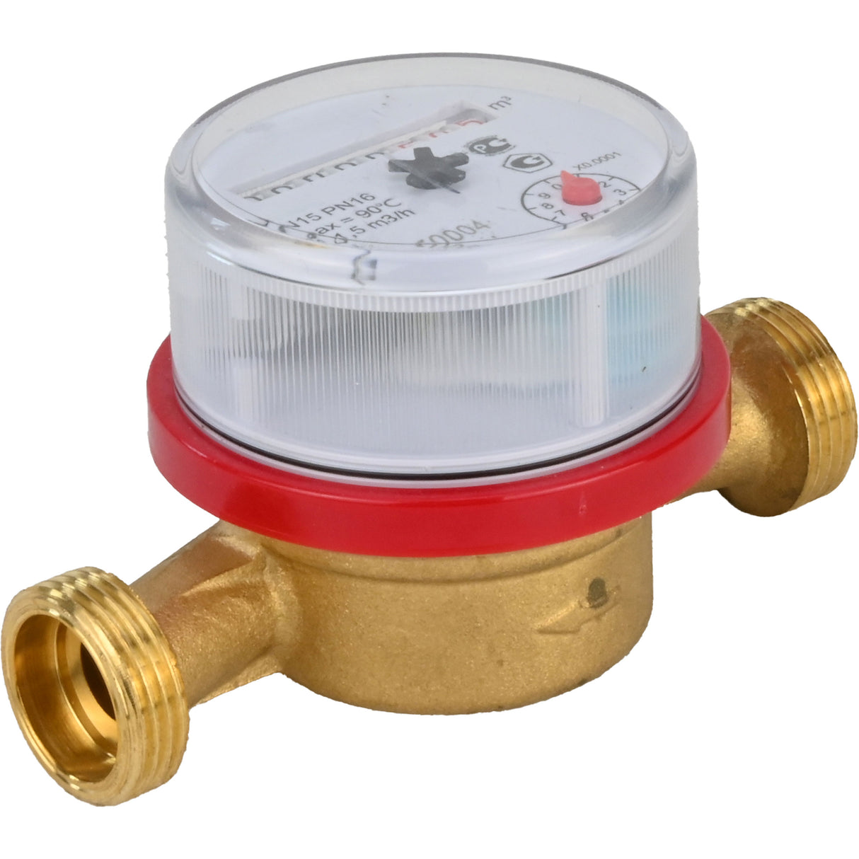 Water meters Elephant MKU1 universal, impeller, non-volatile, brass, threaded