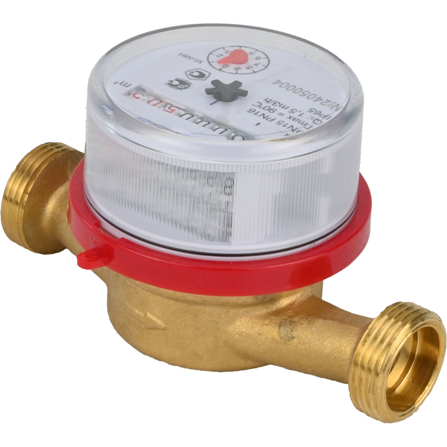 Water meters Elephant MKU1 universal, impeller, non-volatile, brass, threaded