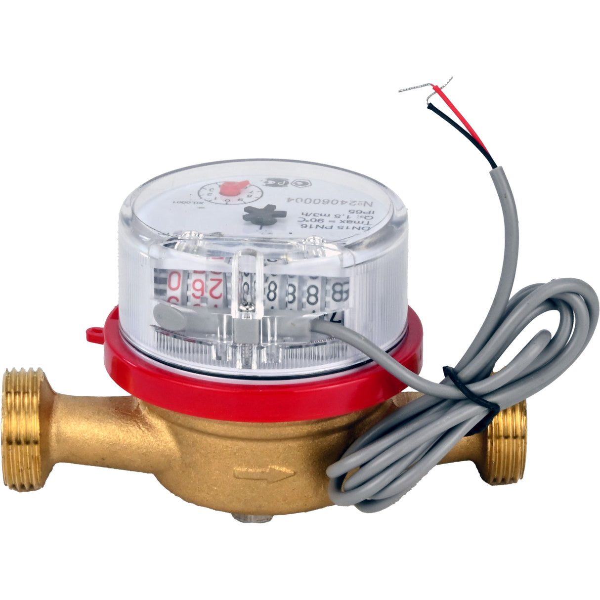 Water meters Elephant MKU1i universal, impeller, with pulse output, single-jet, brass, threaded