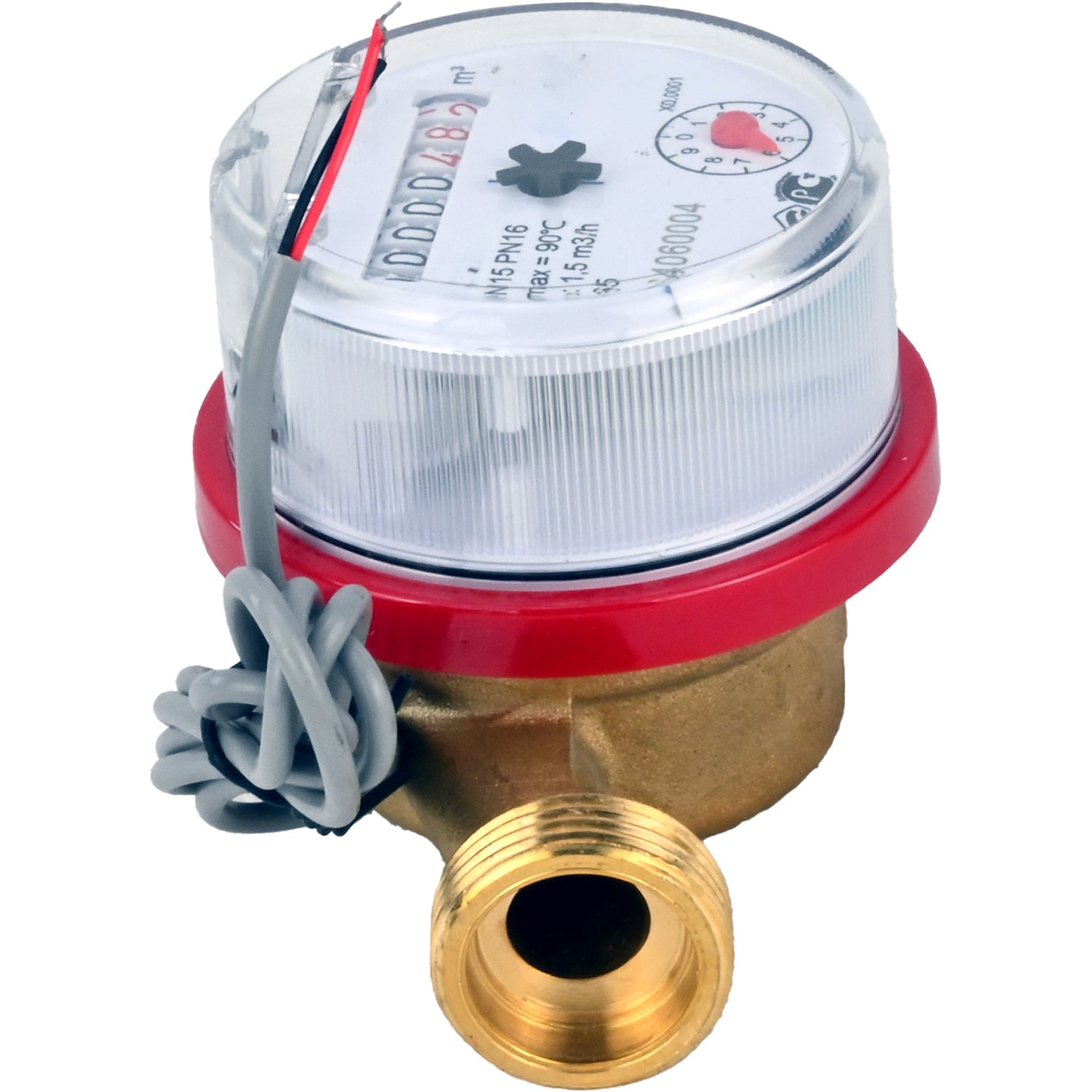 Water meters Elephant MKU1i universal, impeller, with pulse output, single-jet, brass, threaded