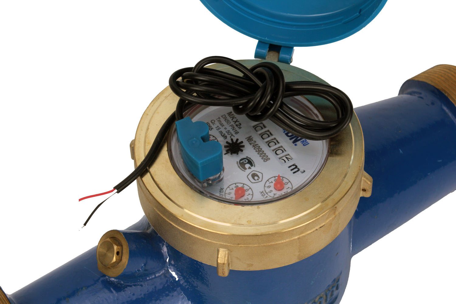 Water meter Elephant MKU2i universal, impeller, with pulse output, multi-jet, cast iron, threaded