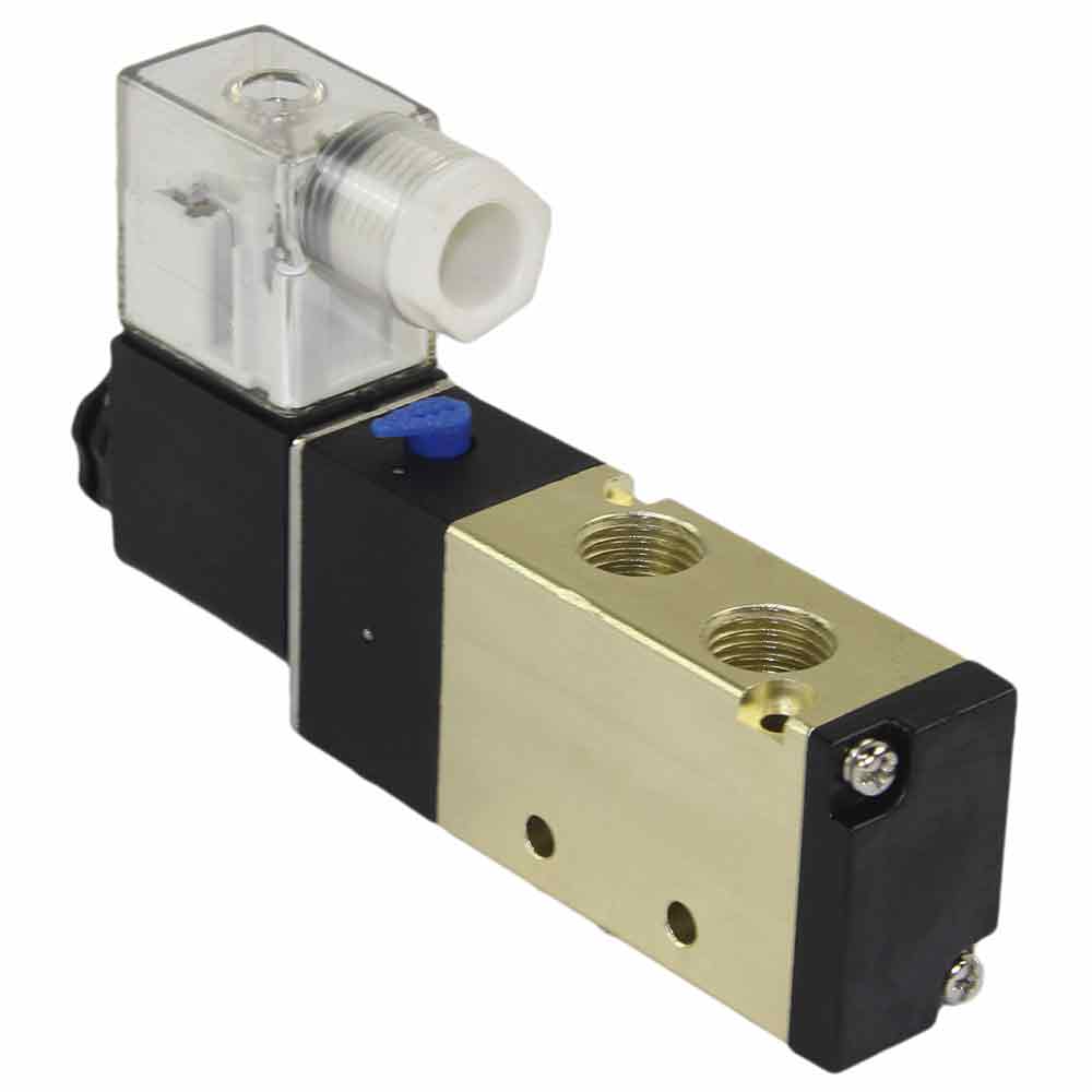 Pneumatic distributor Elephant 4v210-08 KUOIN, body material - anodized aluminum