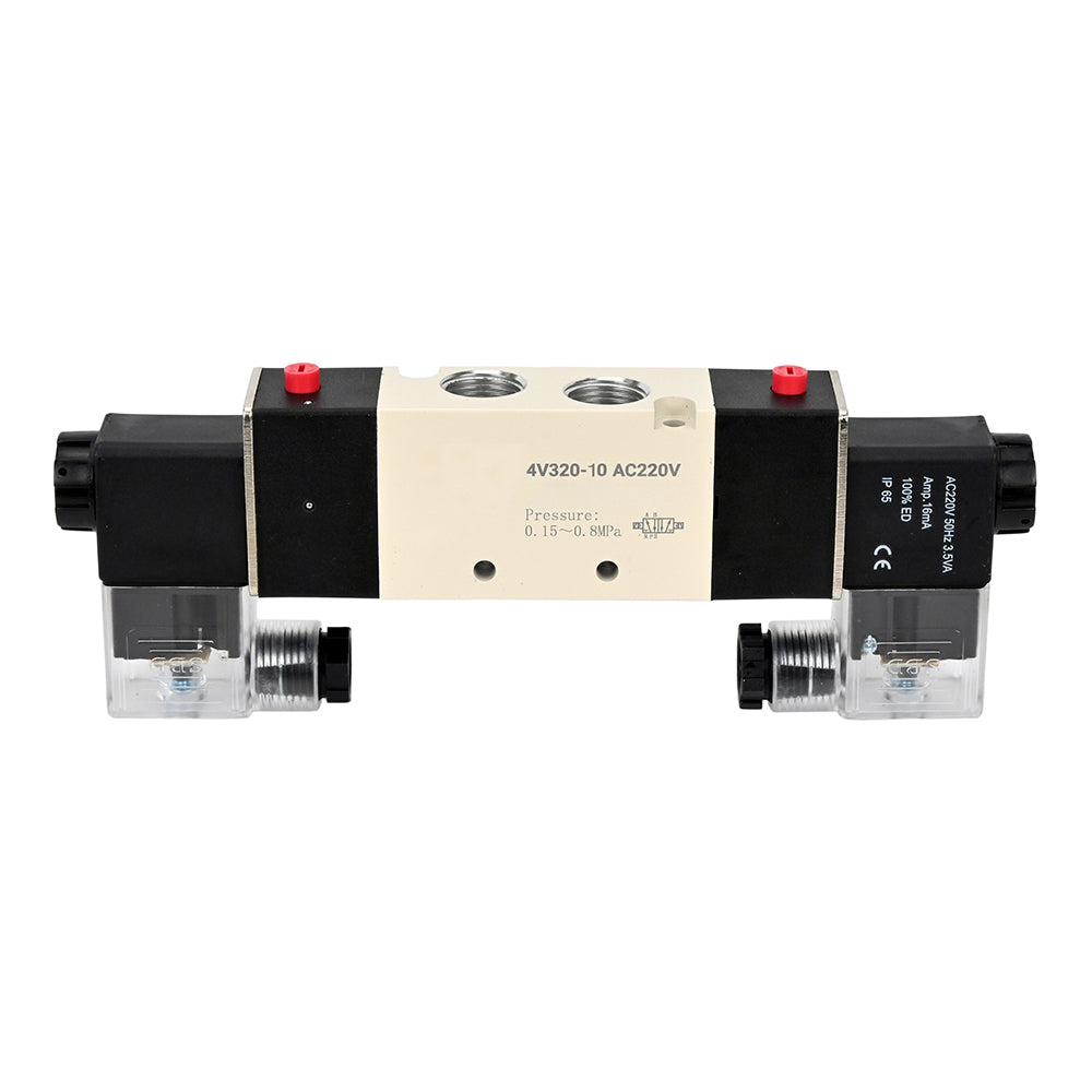 Pneumatic distributor Elephant 4V320-8/10 NAMUR AC220V, connection 1/4"-3/8", with double-sided electromagnetic control