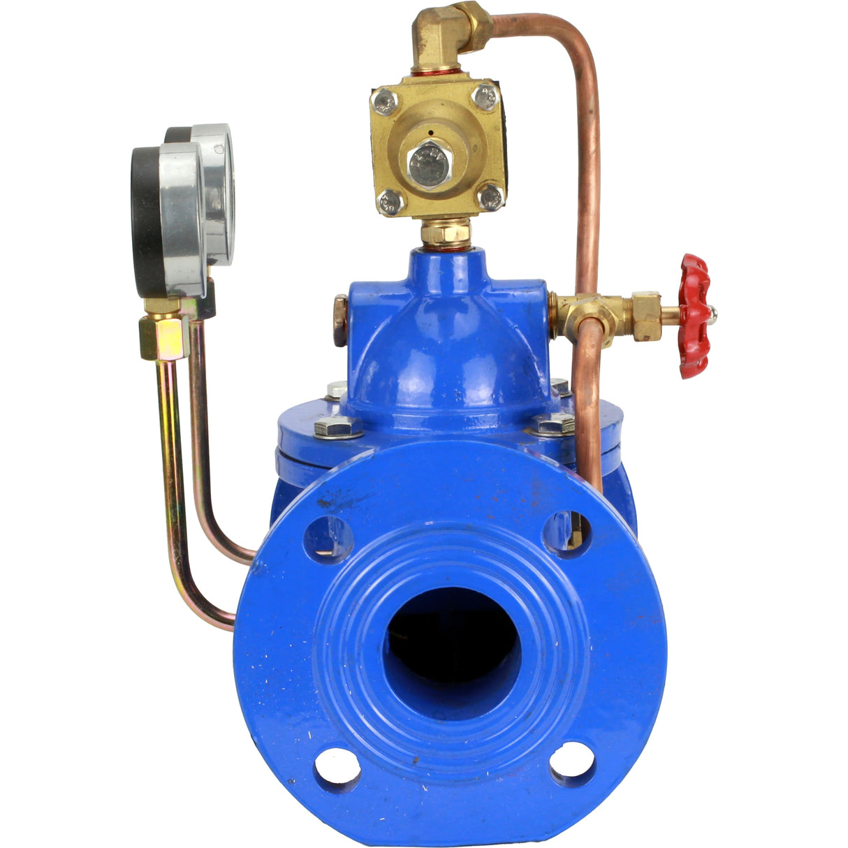 After-self regulators with pilot control Elephant PVA1-1313RR-F, diaphragm regulators, body - cast iron GGG40, disk - cast iron GGG40, seal - reinforced natural rubber, flanged connection