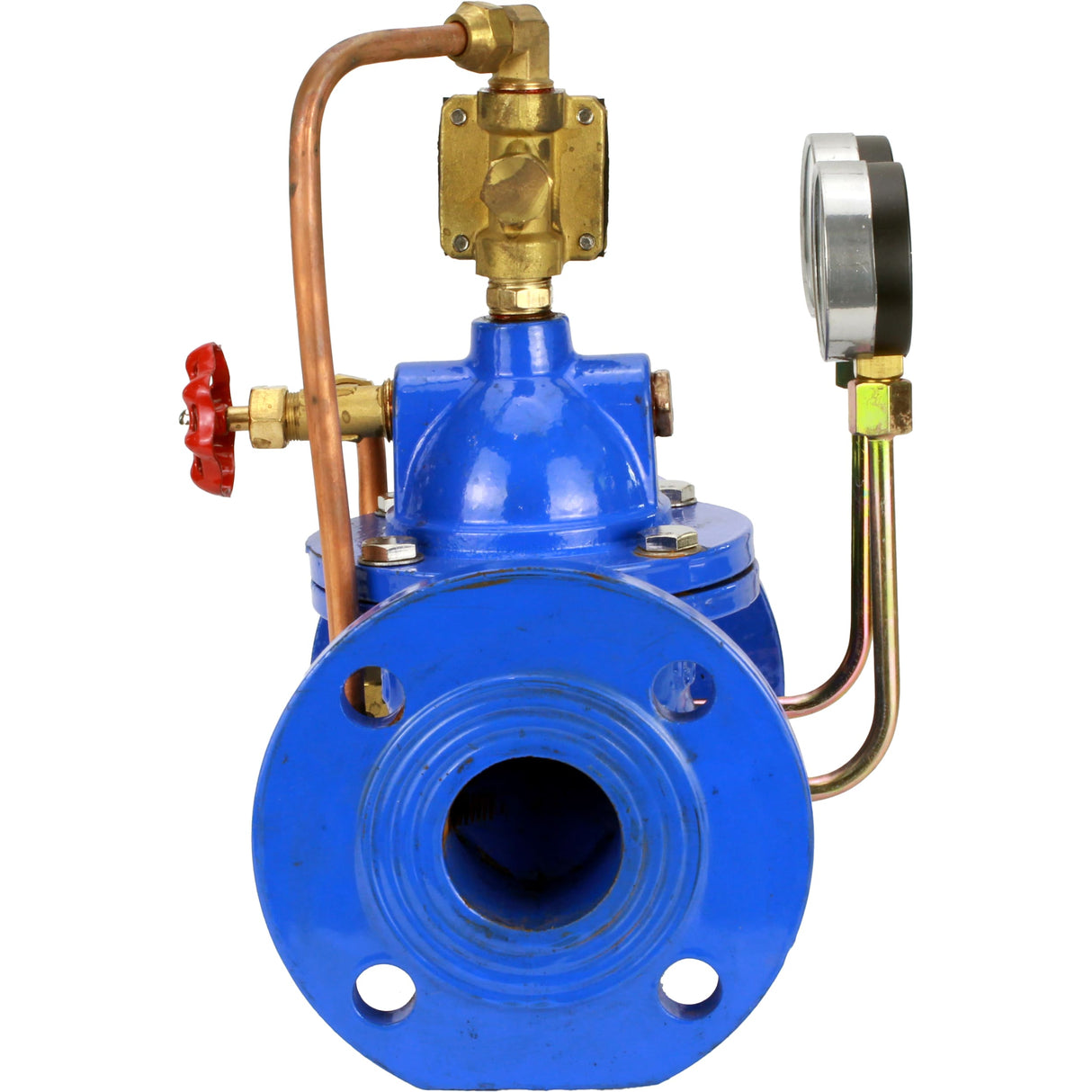 After-self regulators with pilot control Elephant PVA1-1313RR-F, diaphragm regulators, body - cast iron GGG40, disk - cast iron GGG40, seal - reinforced natural rubber, flanged connection