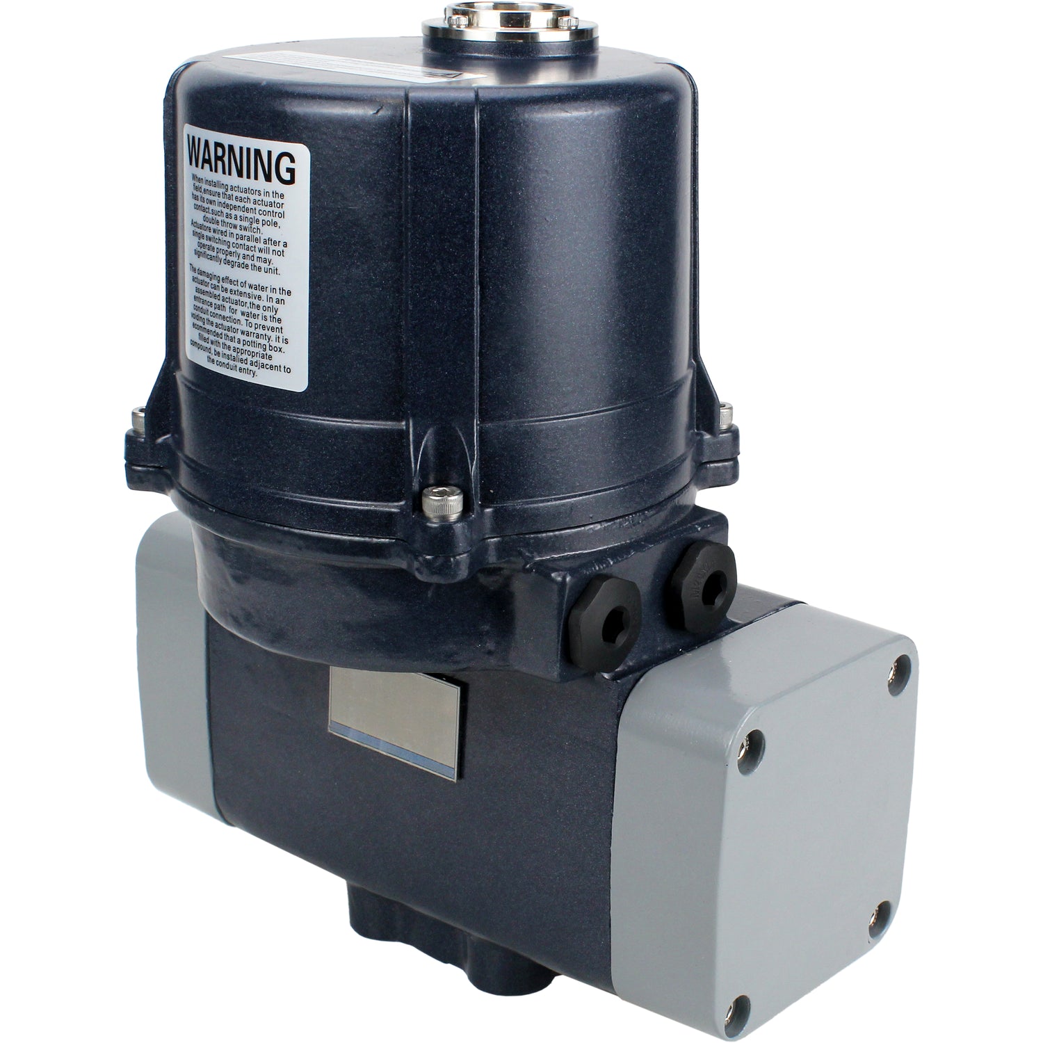Electric quarter-turn actuators Elephant QTSA-N-EM-O0-220VAC with spring return, square 14x14-27x27, torque 30-300Nm