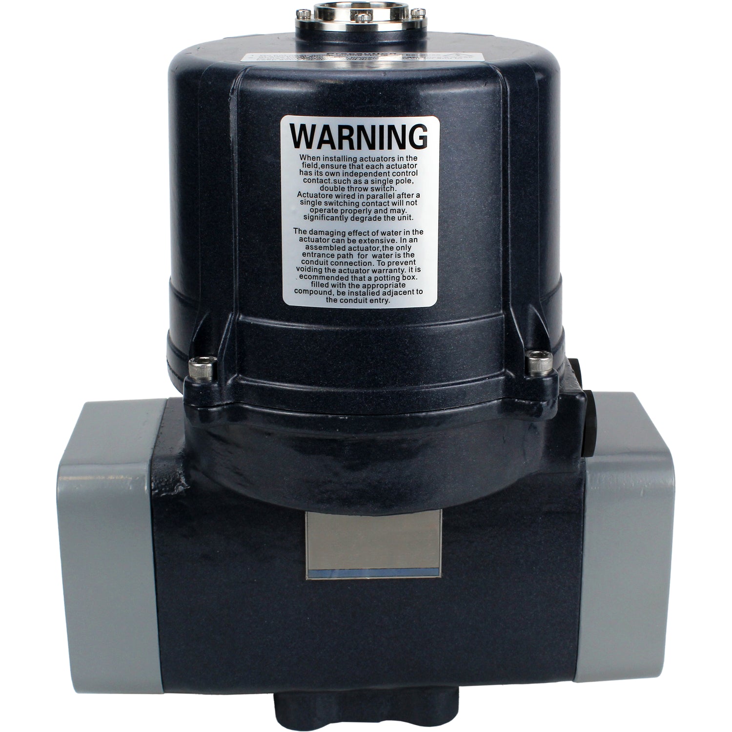 Electric quarter-turn actuators Elephant QTSA-N-EM-O0-220VAC with spring return, square 14x14-27x27, torque 30-300Nm