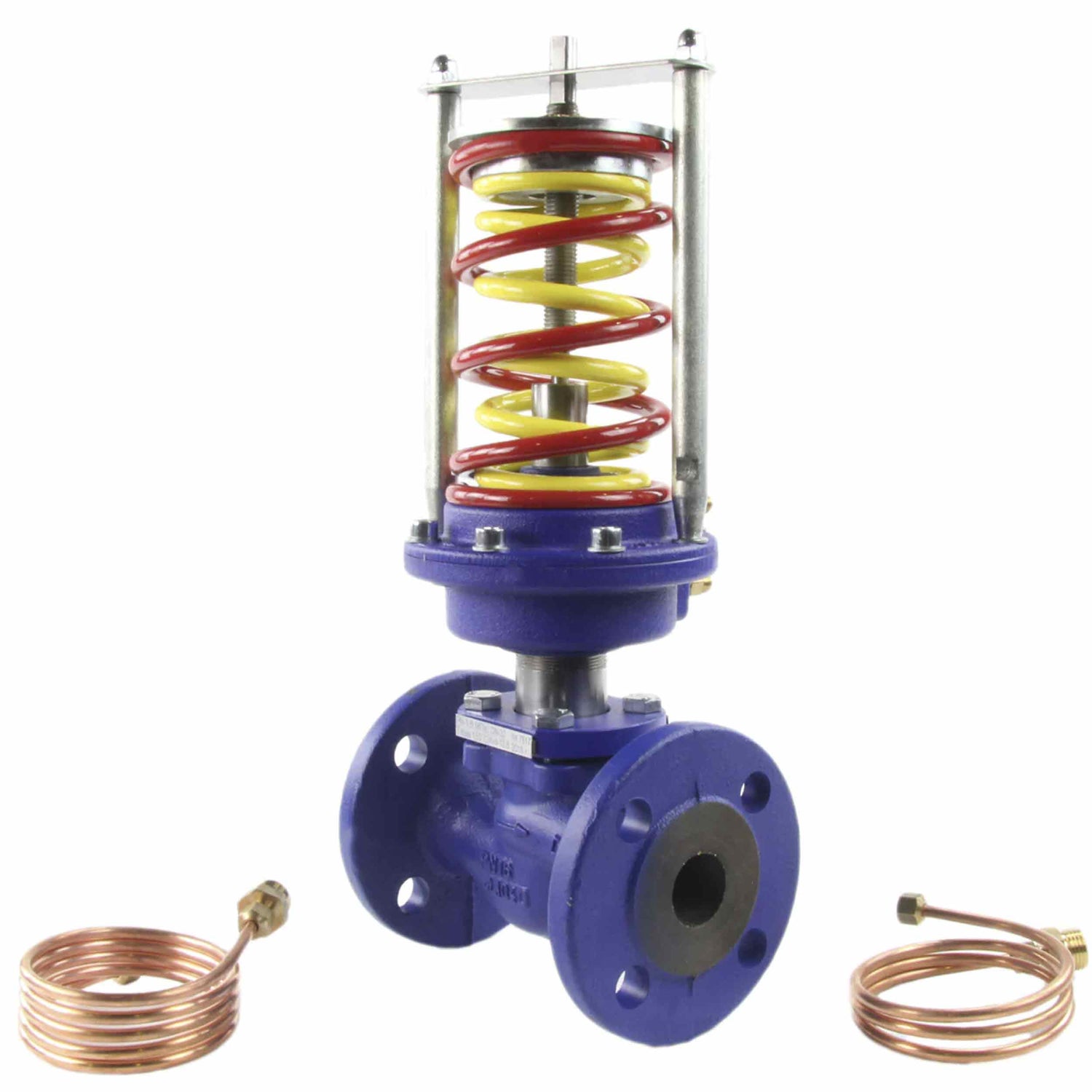 High temperature pressure reducing regulator Elephant PRA-S 16 bar class 125 RF cast iron flange connection