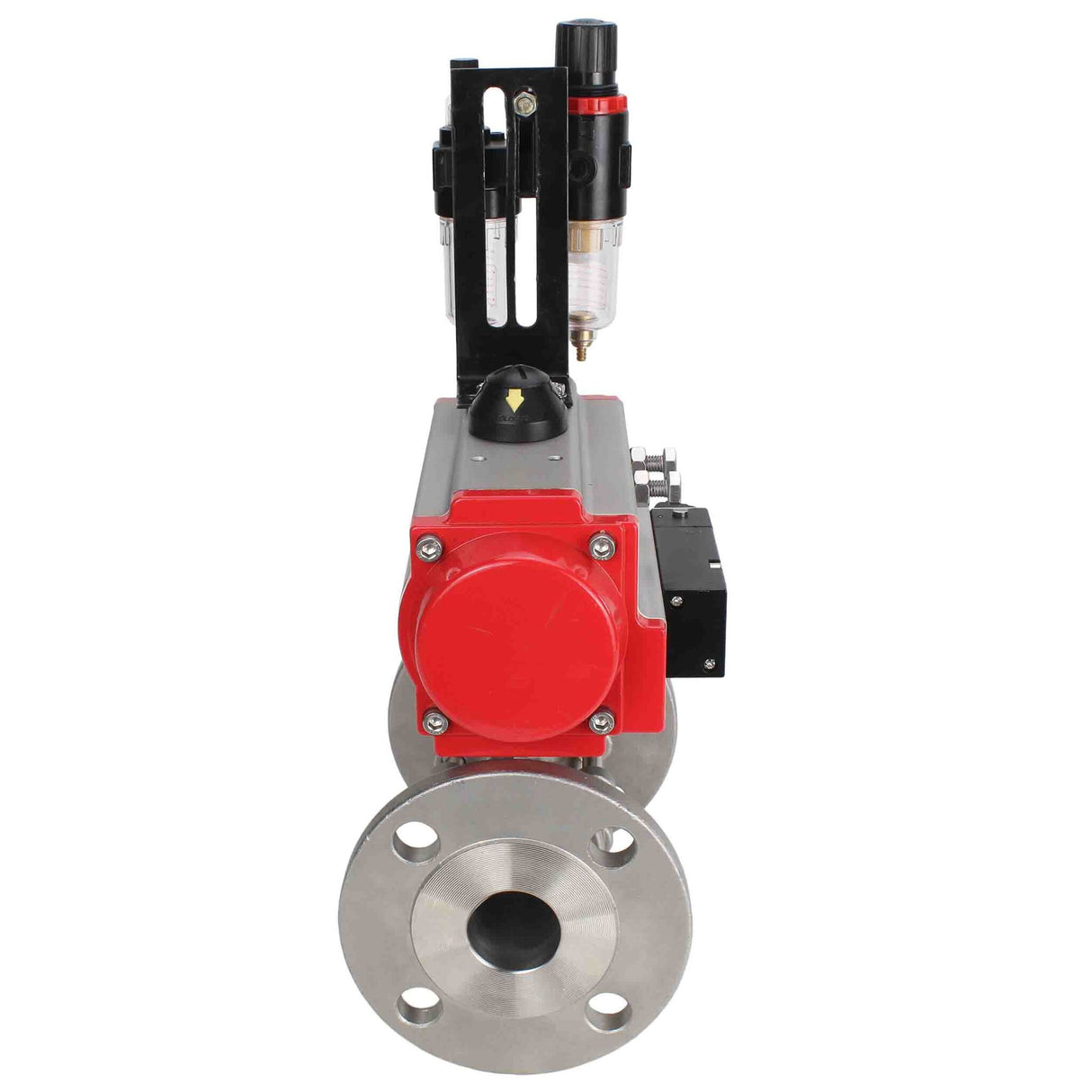 Stainless steel ball valve Elephant ksfpt-304-180-da-4m310-24v-afc2000, body material - stainless steel AISI 304, ball material - stainless steel AISI 304, seal - PTFE, pneumatic actuator operated