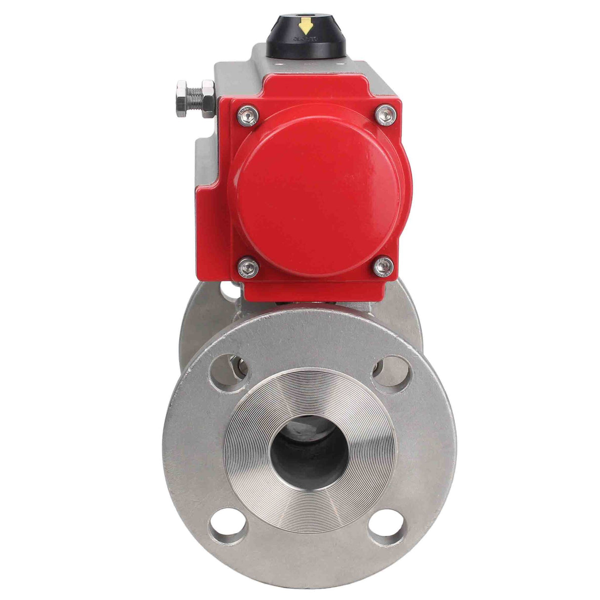 Stainless steel ball valve Elephant ksfpt-304-180-sa, body material - stainless steel AISI 304, ball material - stainless steel AISI 304, seal - PTFE, pneumatic actuator operated