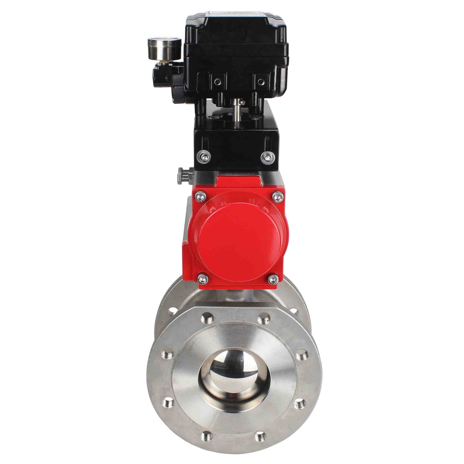 Stainless steel ball valve Elephant kchmfp-elephant-sa-yt1000rsn, body material - stainless steel AISI 316, ball material - stainless steel AISI 316, seal - PTFE, pneumatic actuator operated