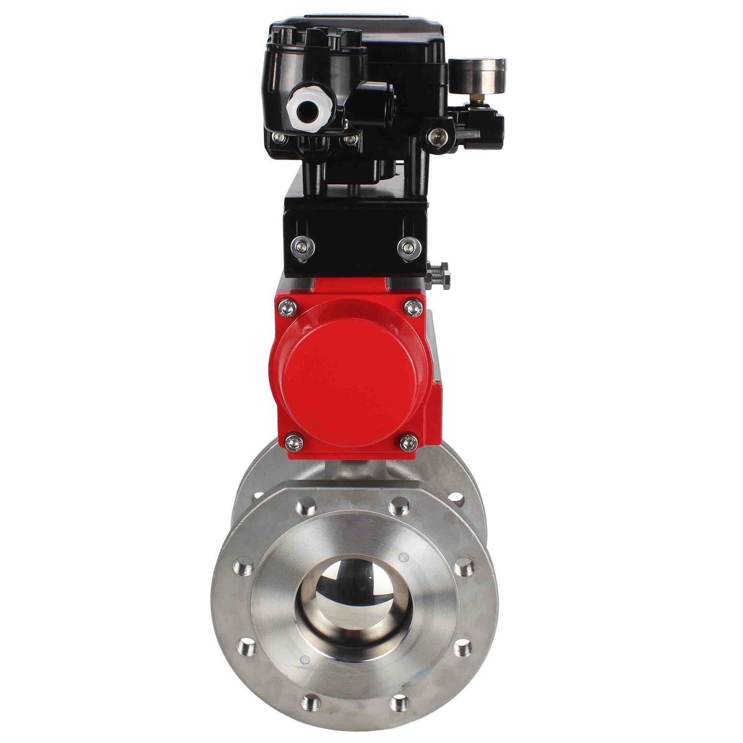 Stainless steel ball valve Elephant kchmfp-elephant-da-yt1000rsi, body material - stainless steel AISI 316, ball material - stainless steel AISI 316, seal - PTFE, pneumatic actuator operated