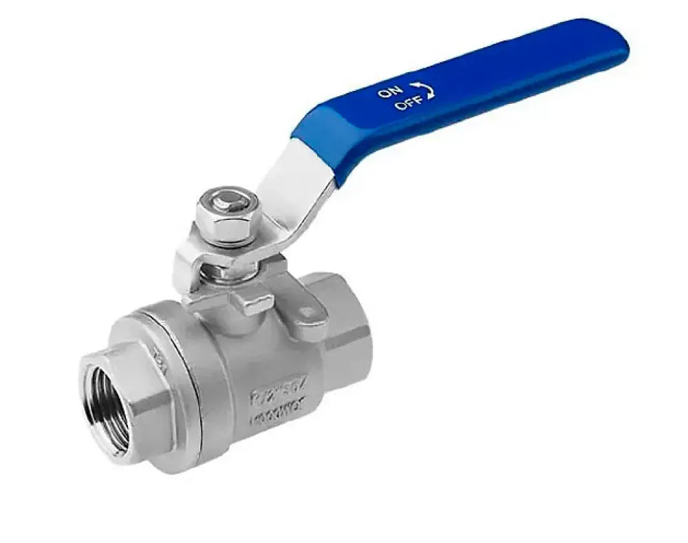 Stainless steel ball valve Elephant BV3232P(2pc)-FP-T-H 140 bar body material - stainless steel 316, seal - PTFE, full port, Threaded NPT/BSP connection, with handle