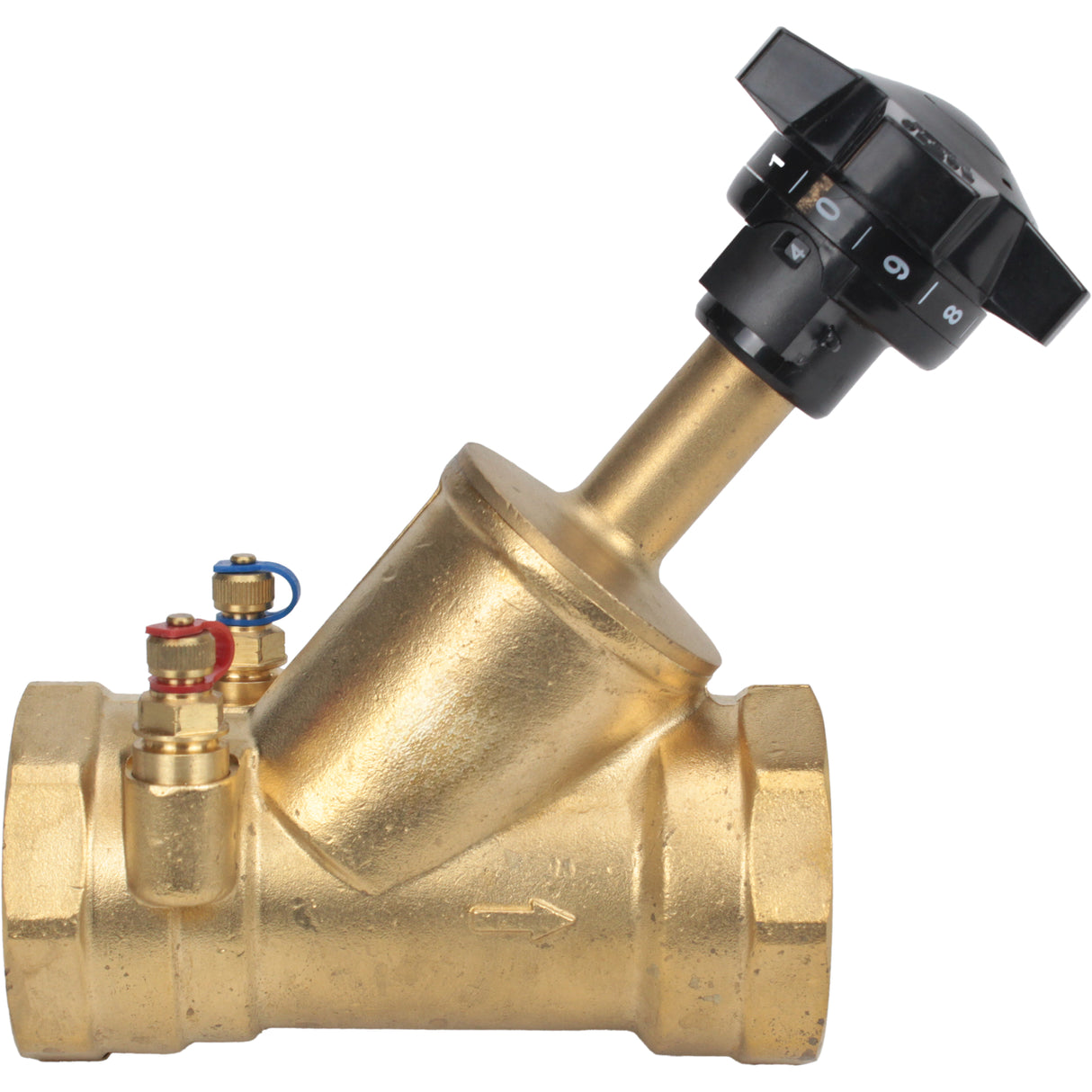 Static balancing valve Elephant VB0000P-T 25 bar brass, Threaded NPT/BSP connection with nipples