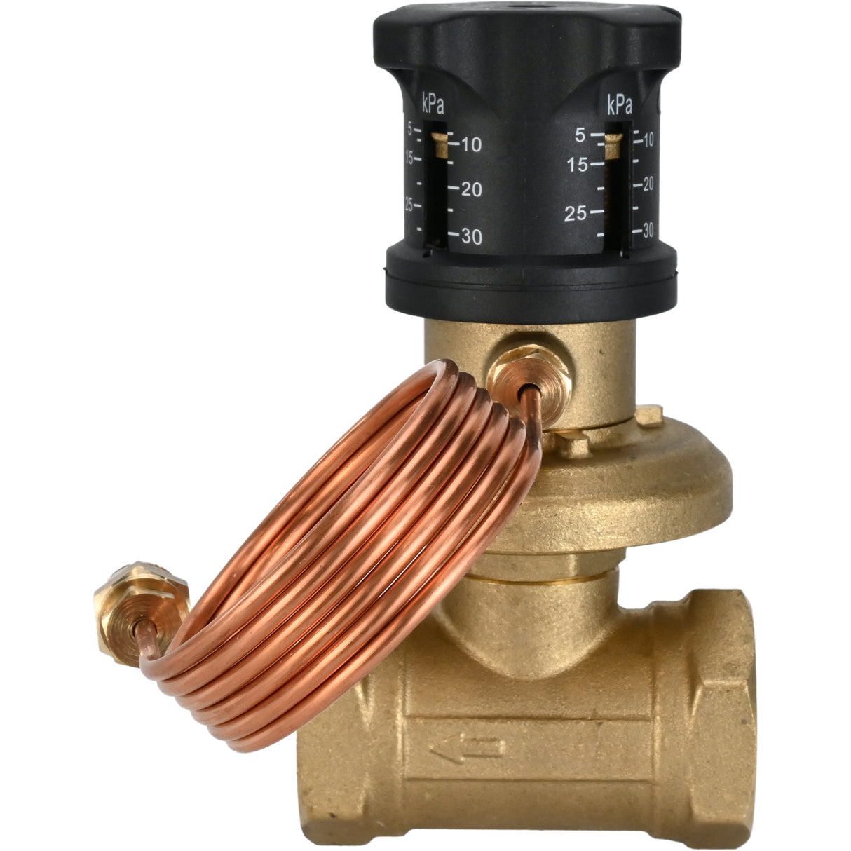 Automatic balancing valve VBA0000E-T, body material - brass LS59-1, seal - EPDM, threaded