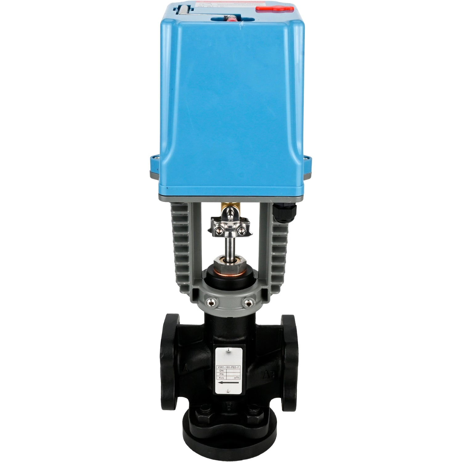 Two-way shut-off and regulating valve Elephant VSR1-13V-PED-F, body material - cast iron EN-JS1025, locking body material - stainless steel AISI 304, seal - Fluorocarbon (Viton, FPM), with electric drive XCK220-1500 AC220V