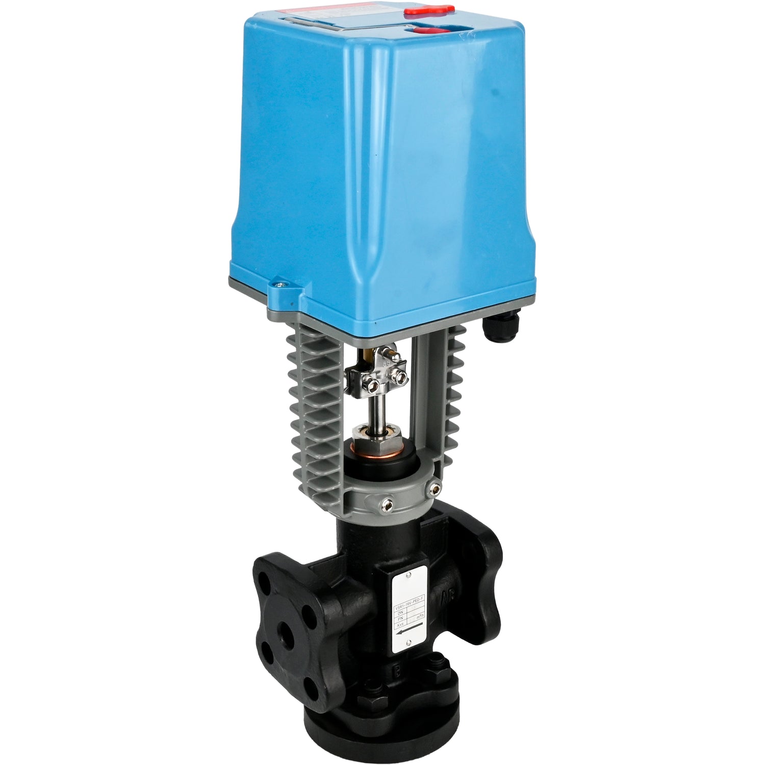 Two-way shut-off and regulating valve Elephant VSR1-13V-PED-F, body material - cast iron EN-JS1025, locking body material - stainless steel AISI 304, seal - Fluorocarbon (Viton, FPM), with electric drive XCK220-1500 AC220V