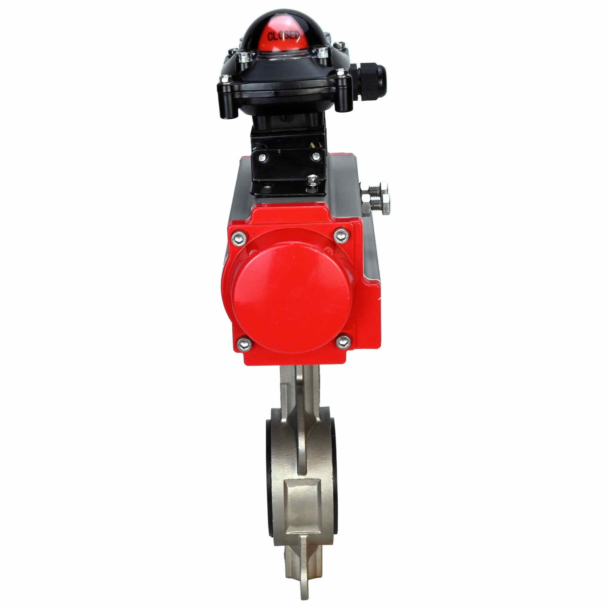 Water Butterfly Valve Elephant 316l-viton-sa-apl210n, body material - stainless steel AISI 316L, disk material - stainless steel AISI 316L, seal - VITON, pneumatic actuator operated