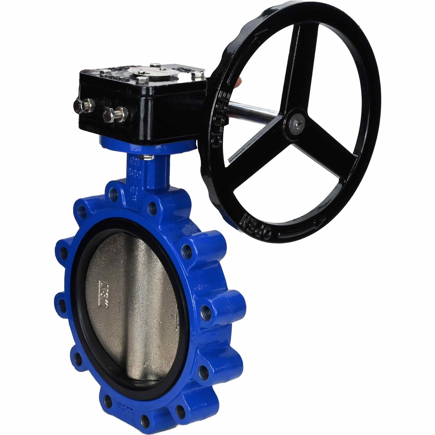 Water Butterfly Valve Elephant WBV1616N-2W-Fb-R, body material - cast iron QT450, disk material - cast iron QT450, seal - NBR, gearbox