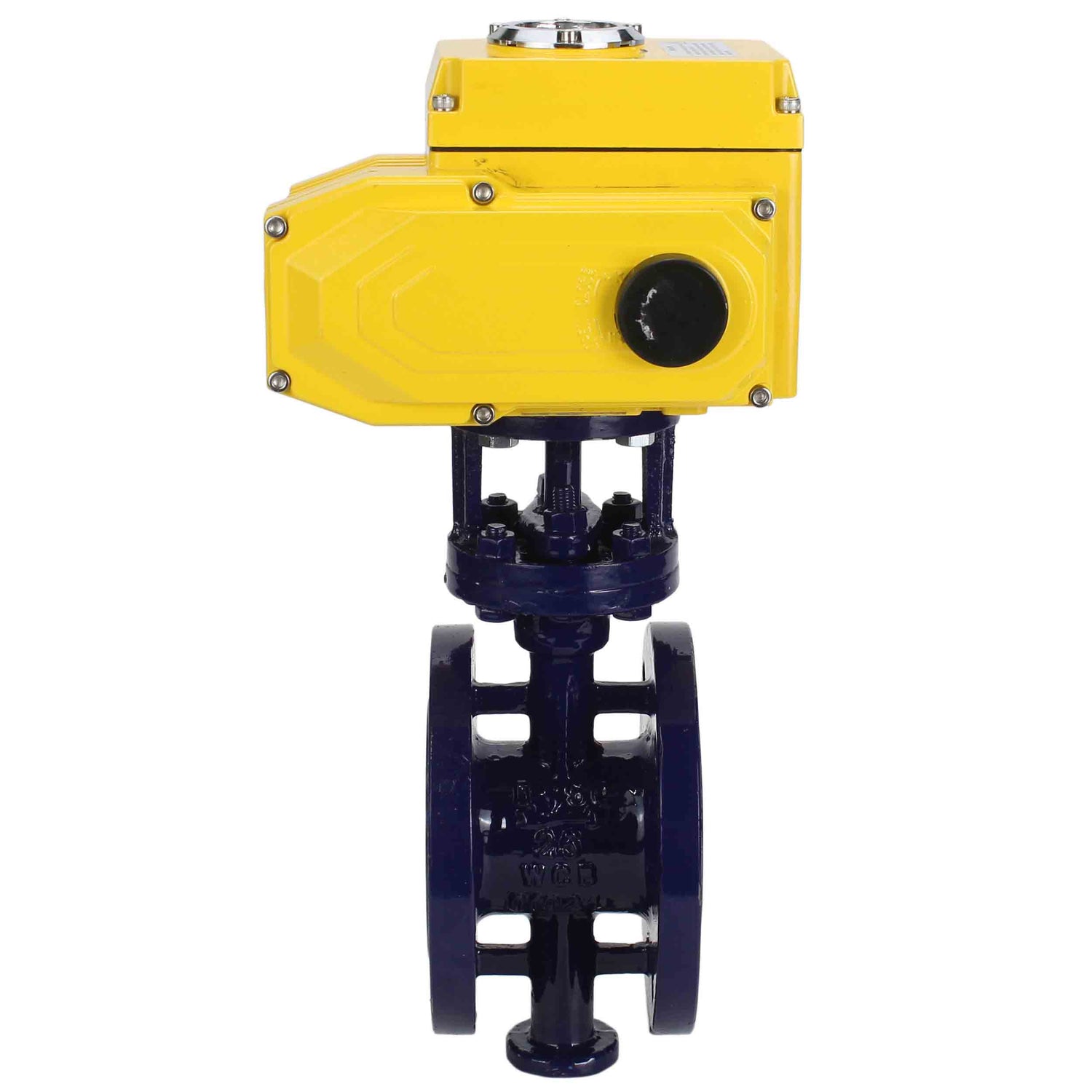 Water Butterfly Valve Elephant WBV3EX-3432M-1W-F-ISO, body material - Carbon steel, disk material - Stainless steel AISI 316, seal - Metal, electric actuator QT-N-хEM-B1 220V