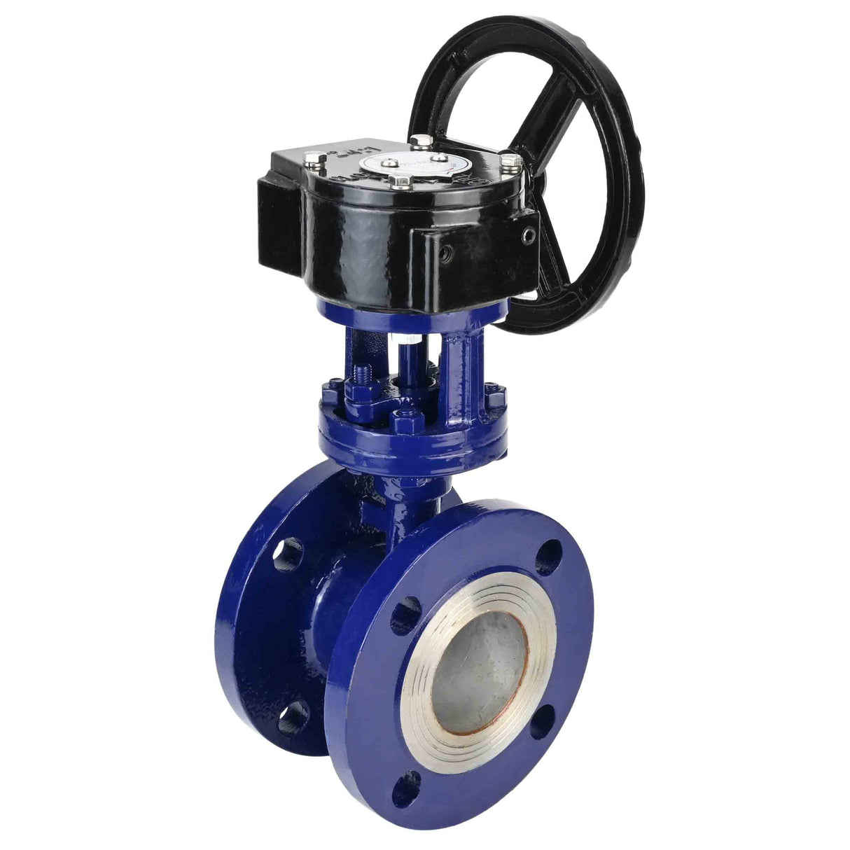 Water Butterfly Valve Elephant WBV3EX-3431M-1W-F-ISO, body material - Carbon steel, disk material - Stainless steel AISI 304, seal - Metal, gearbox RDN RQN