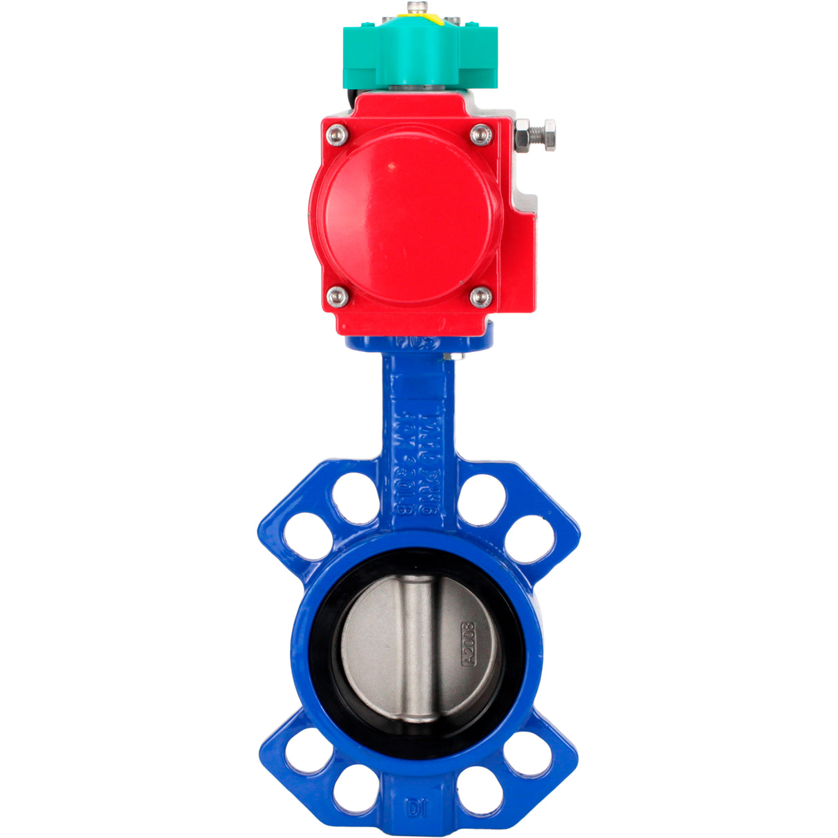 Water Butterfly Valve Elephant WBV1432E-2W-Fb-H DN40-300 16 bar body - GGG50 cast iron, disc - 316L stainless steel, seal - EPDM, with pneumatic drive PA-DA-XXX and ALS200D magnetic switch