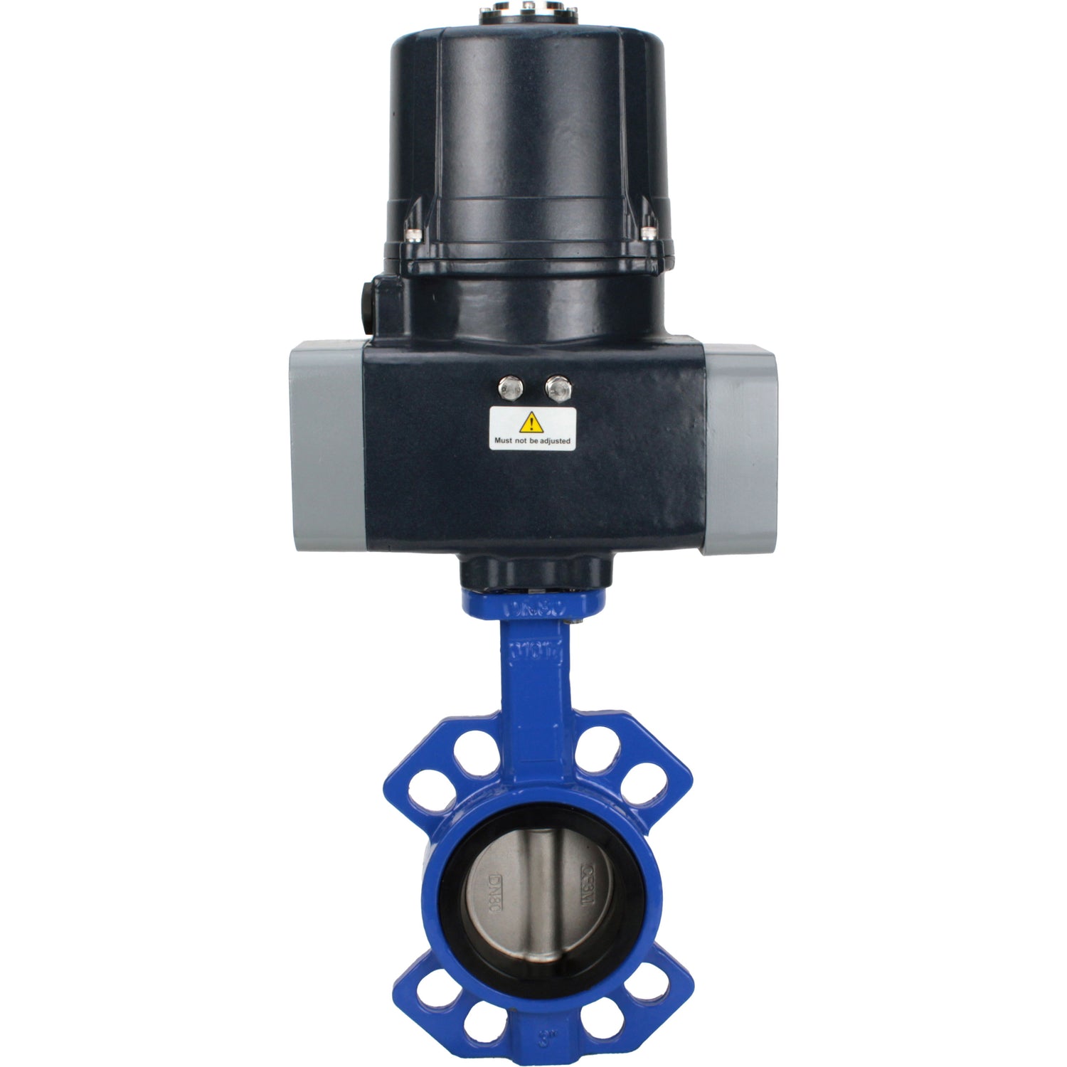 Butterfly valves Elephant WBV1432E-2W-Fb-H interflanged, body - cast iron GGG50, disc - stainless steel 316L, seal - EPDM, with electric quarter turn actuator Elephant QTSA-N-EM-O0-220VAC