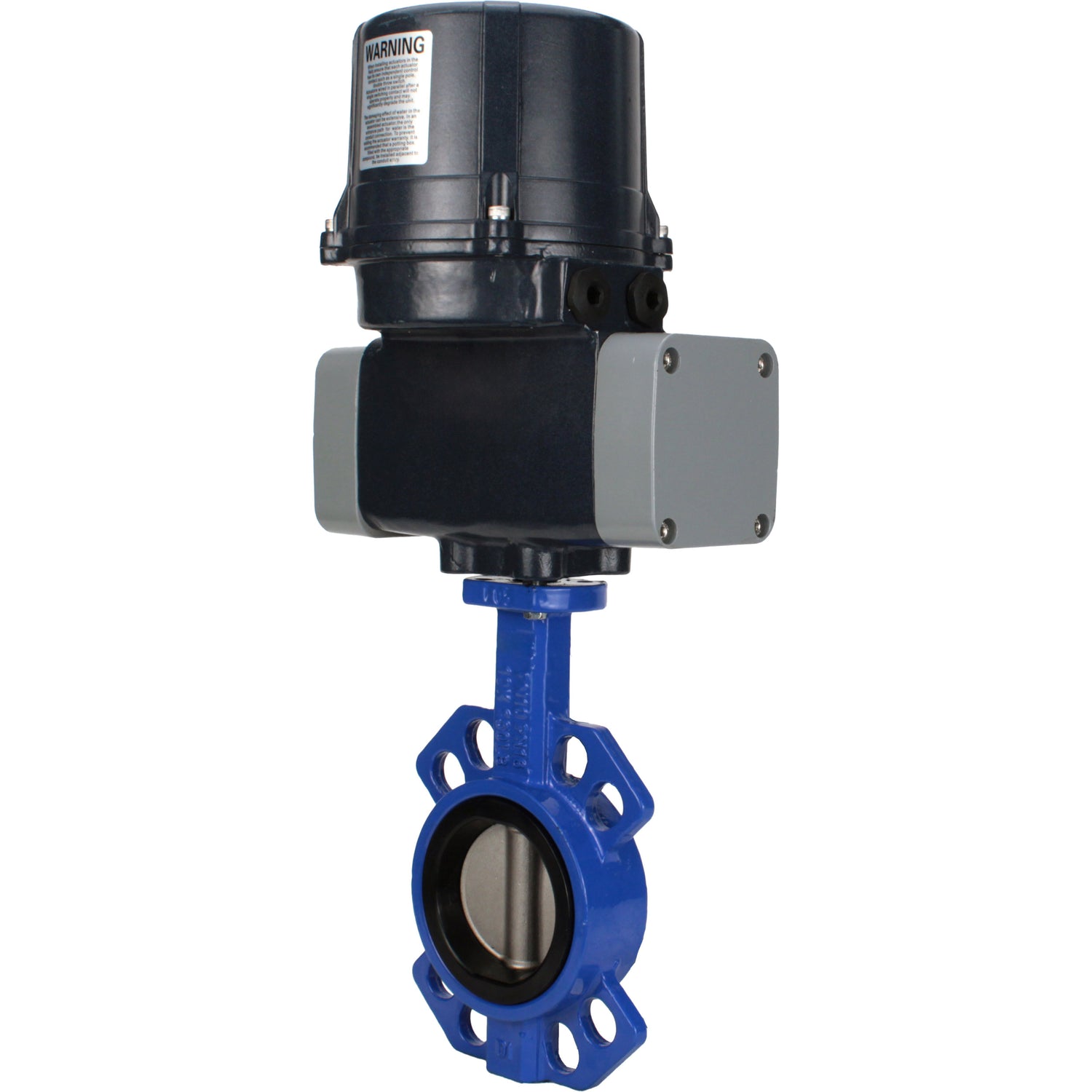 Butterfly valves Elephant WBV1432E-2W-Fb-H interflanged, body - cast iron GGG50, disc - stainless steel 316L, seal - EPDM, with electric quarter turn actuator Elephant QTSA-N-EM-O0-220VAC