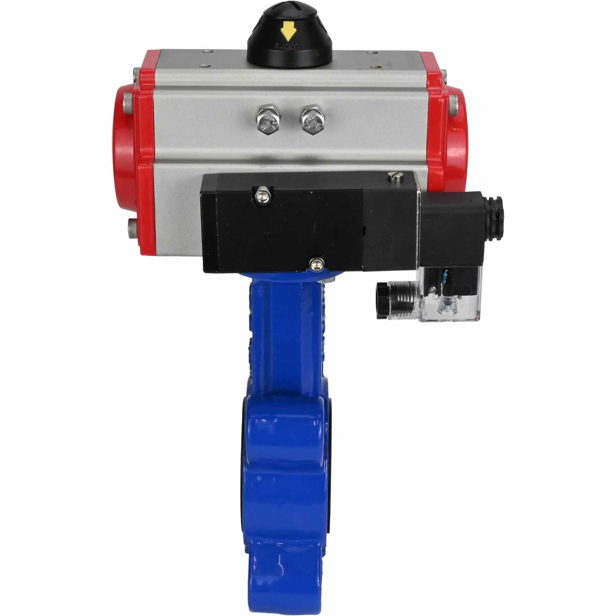 Water Butterfly Valve Elephant WBV1616E-2W-Fb-H, body material - cast iron QT450, disk material - cast iron QT450, seal - EPDM, pneumatic actuator PA-SA with return springs, 4M310-08 NAMUR 24V