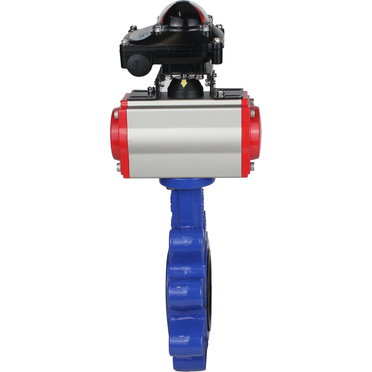 Water Butterfly Valve Elephant WBV1616N-2W-Fb-H, body material - cast iron QT450, disk material - cast iron QT450, seal - NBR, pneumatic actuator PA-SA with return springs, 4M310-08 NAMUR 24V, LSU APL-210N