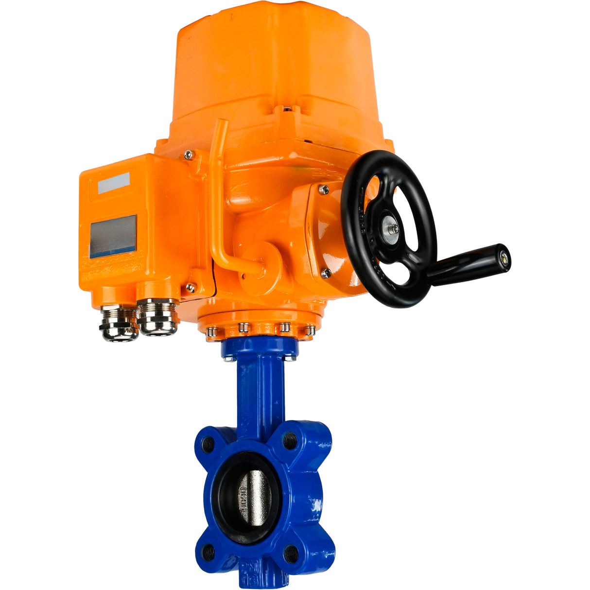 Water Butterfly Valve Elephant WBV1616N-2W-Fb-H, body material - cast iron QT450, disk material - cast iron QT450, seal - NBR, electric actuator QT-EX-EM-O2-24VDC-U1 24V