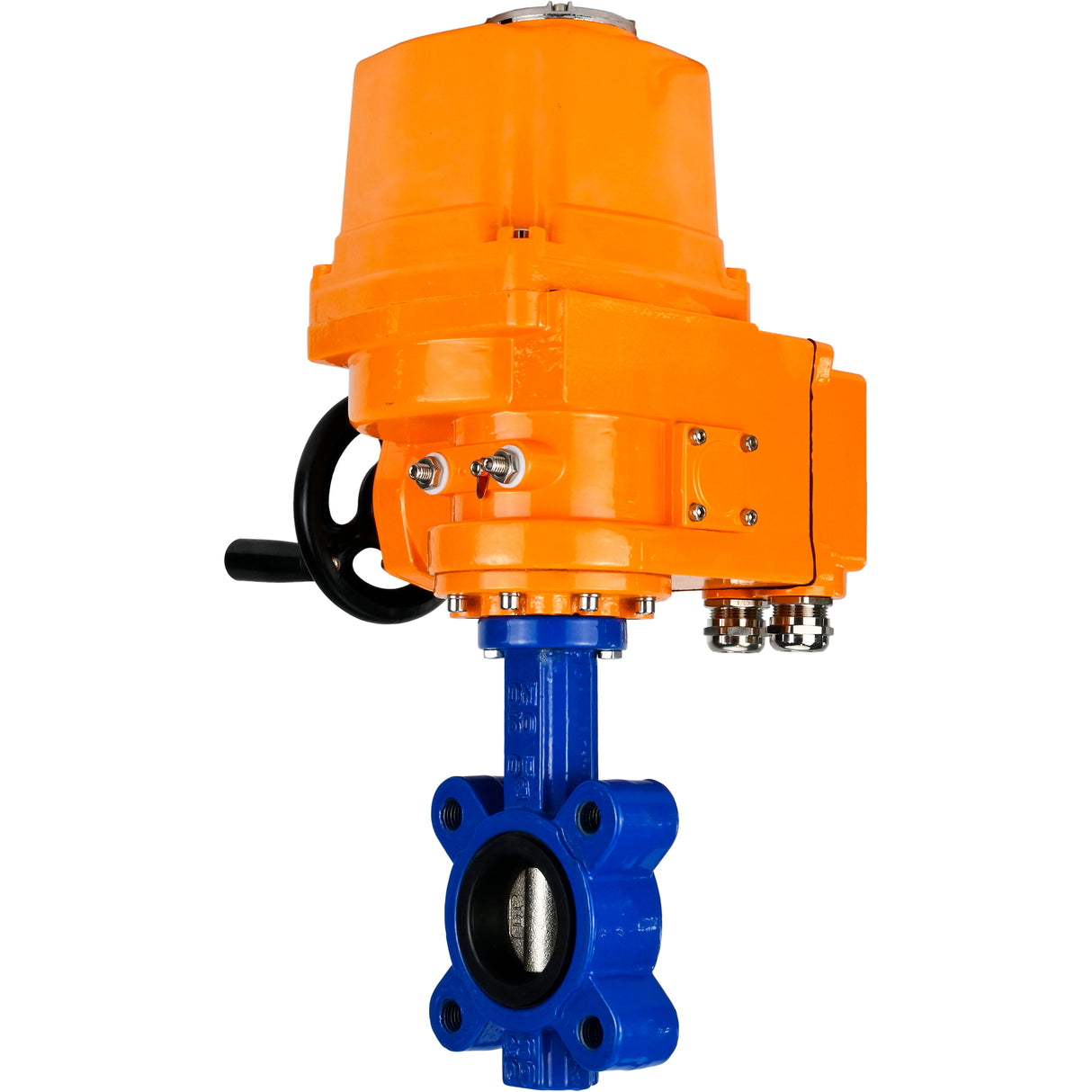 Water Butterfly Valve Elephant WBV1616N-2W-Fb-H, body material - cast iron QT450, disk material - cast iron QT450, seal - NBR, electric actuator QT-EX-EM-O2-24VDC-U1 24V