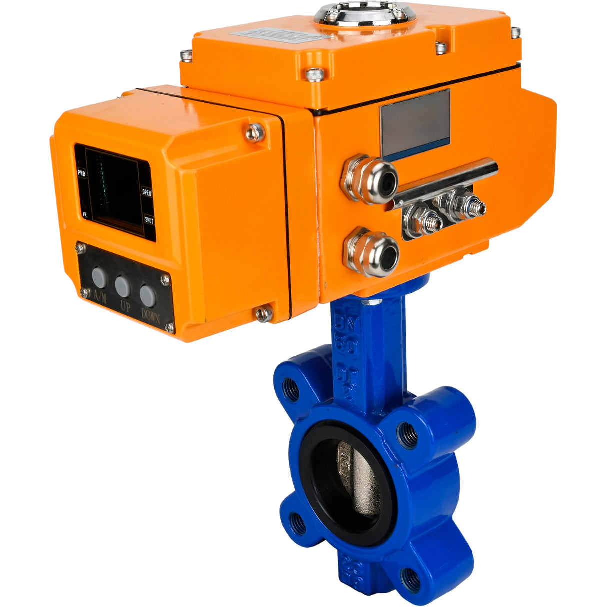 Water Butterfly Valve Elephant WBV1616N-2W-Fb-H, body material - cast iron QT450, disk material - cast iron QT450, seal - NBR, electric actuator QT-N-EM-B1-220VAC-U1 220V