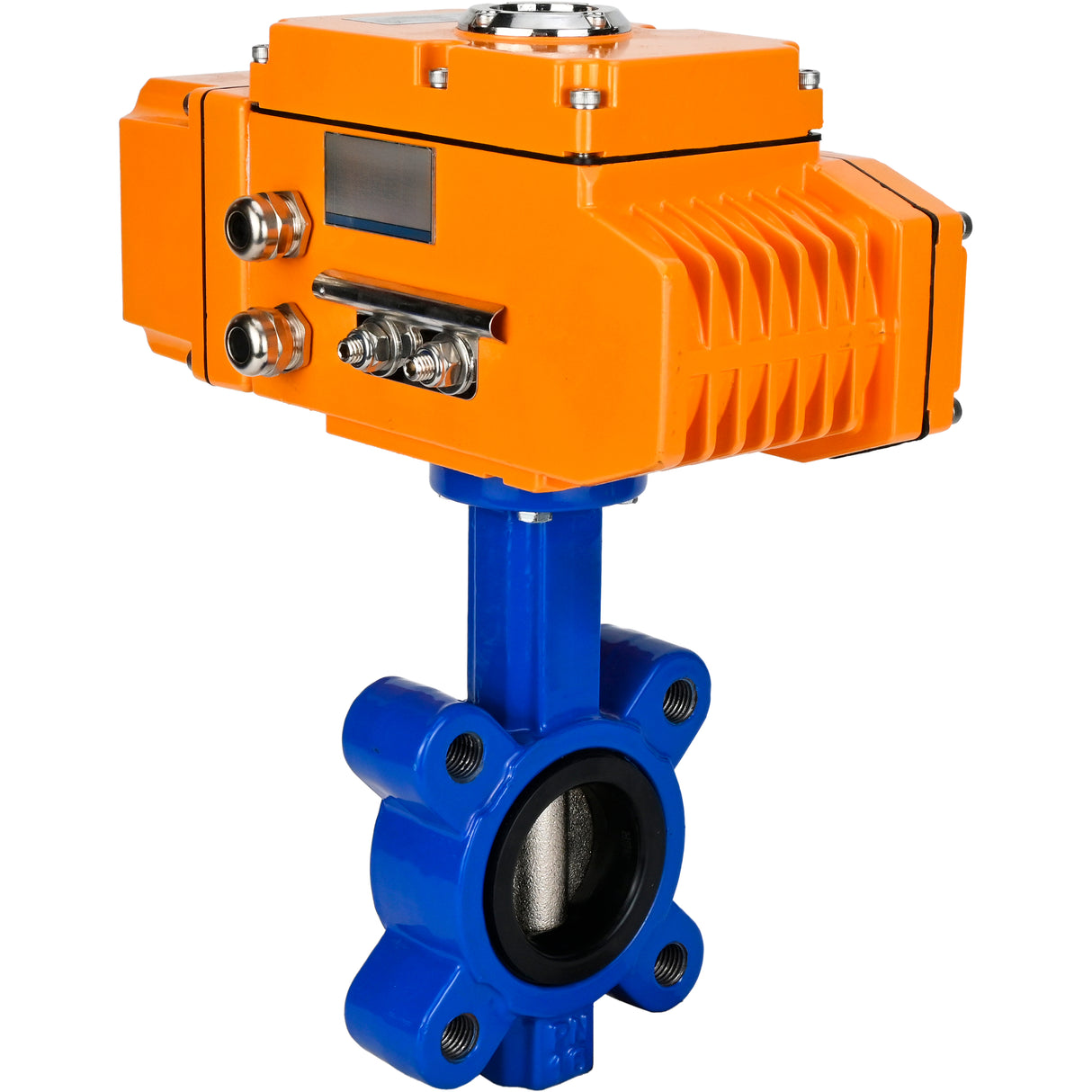 Water Butterfly Valve Elephant WBV1616N-2W-Fb-H, body material - cast iron QT450, disk material - cast iron QT450, seal - NBR, electric actuator QT-N-EM-B1-220VAC-U1 220V