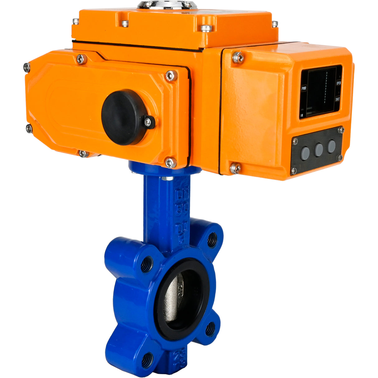 Water Butterfly Valve Elephant WBV1616N-2W-Fb-H, body material - cast iron QT450, disk material - cast iron QT450, seal - NBR, electric actuator QT-N-EM-B1-220VAC-U1 220V