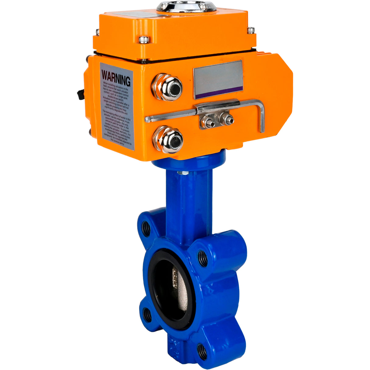 Water Butterfly Valve Elephant WBV1616E-2W-Fb-H, body material - cast iron QT450, disk material - cast iron QT450, seal - EPDM, electric actuator QT-N-EM-O1-220VAC-U1 220V