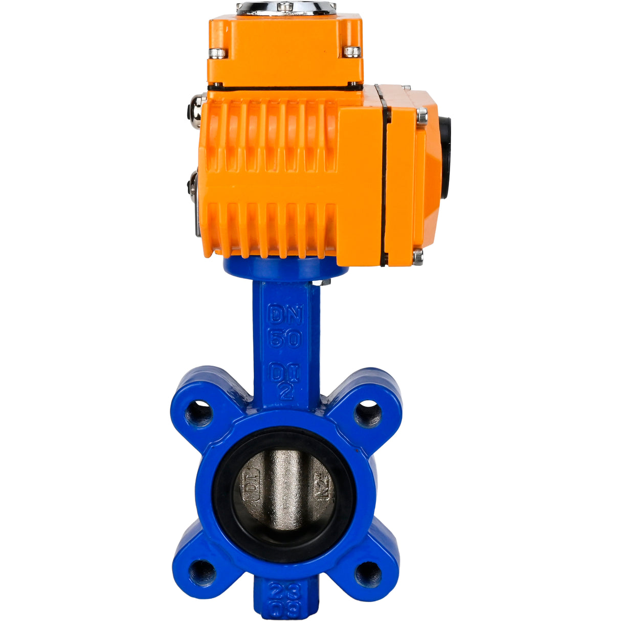 Water Butterfly Valve Elephant WBV1616E-2W-Fb-H, body material - cast iron QT450, disk material - cast iron QT450, seal - EPDM, electric actuator QT-N-EM-O1-220VAC-U1 220V