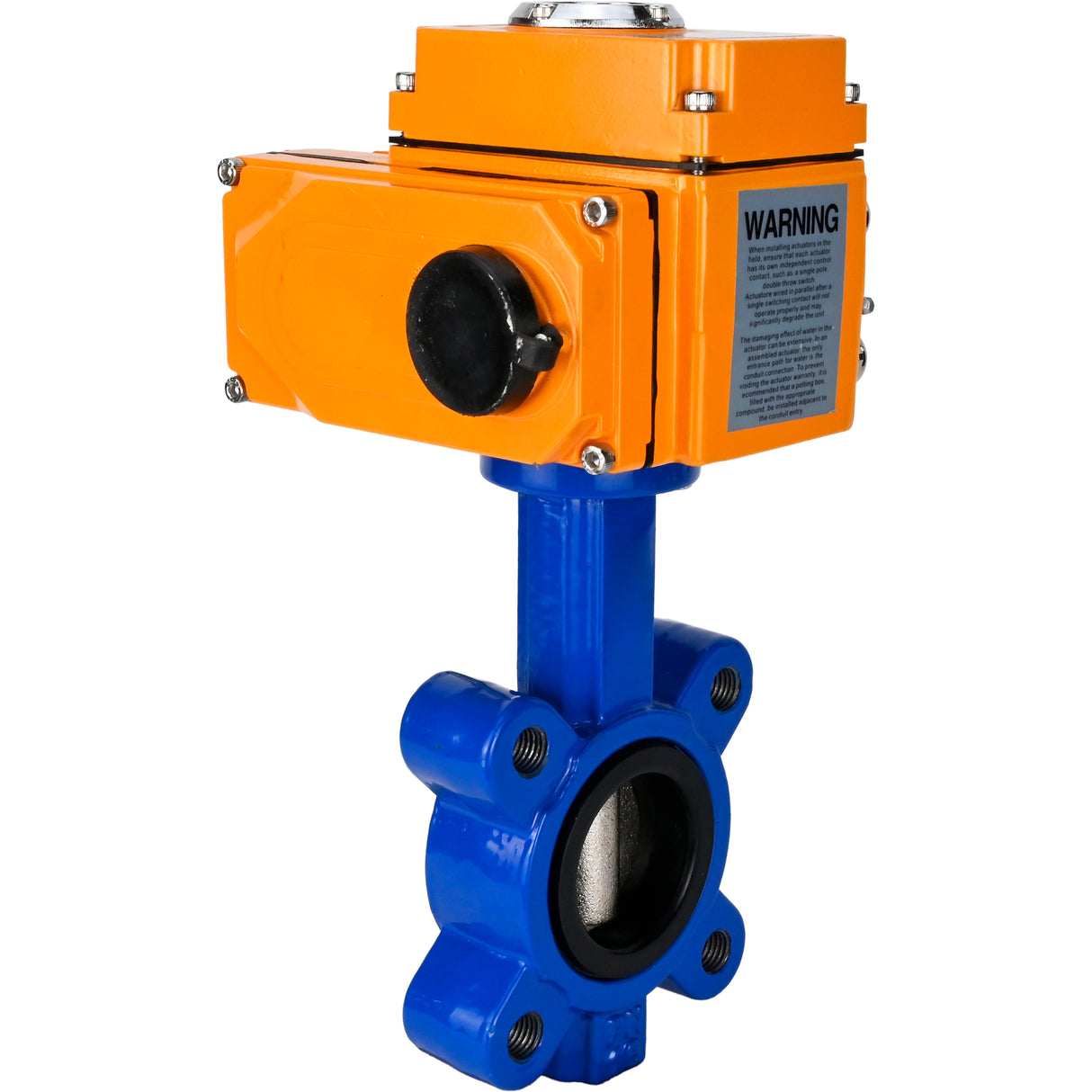 Water Butterfly Valve Elephant WBV1616E-2W-Fb-H, body material - cast iron QT450, disk material - cast iron QT450, seal - EPDM, electric actuator QT-N-EM-O1-220VAC-U1 220V