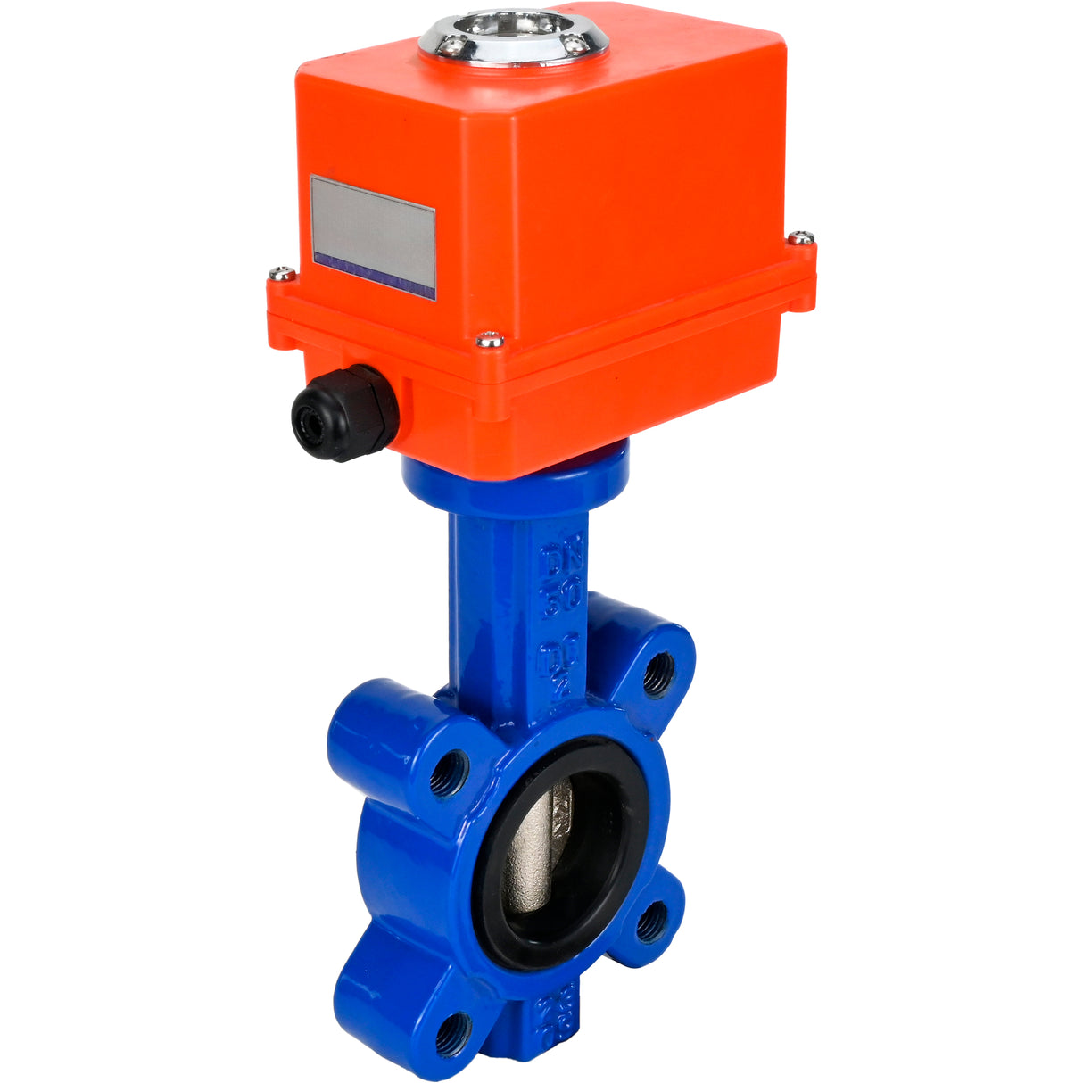 Water Butterfly Valve Elephant WBV1616E-2W-Fb-H, body material - cast iron QT450, disk material - cast iron QT450, seal - EPDM, electric actuator QT-N-EM-O1-220VAC-U1 MINI 220V