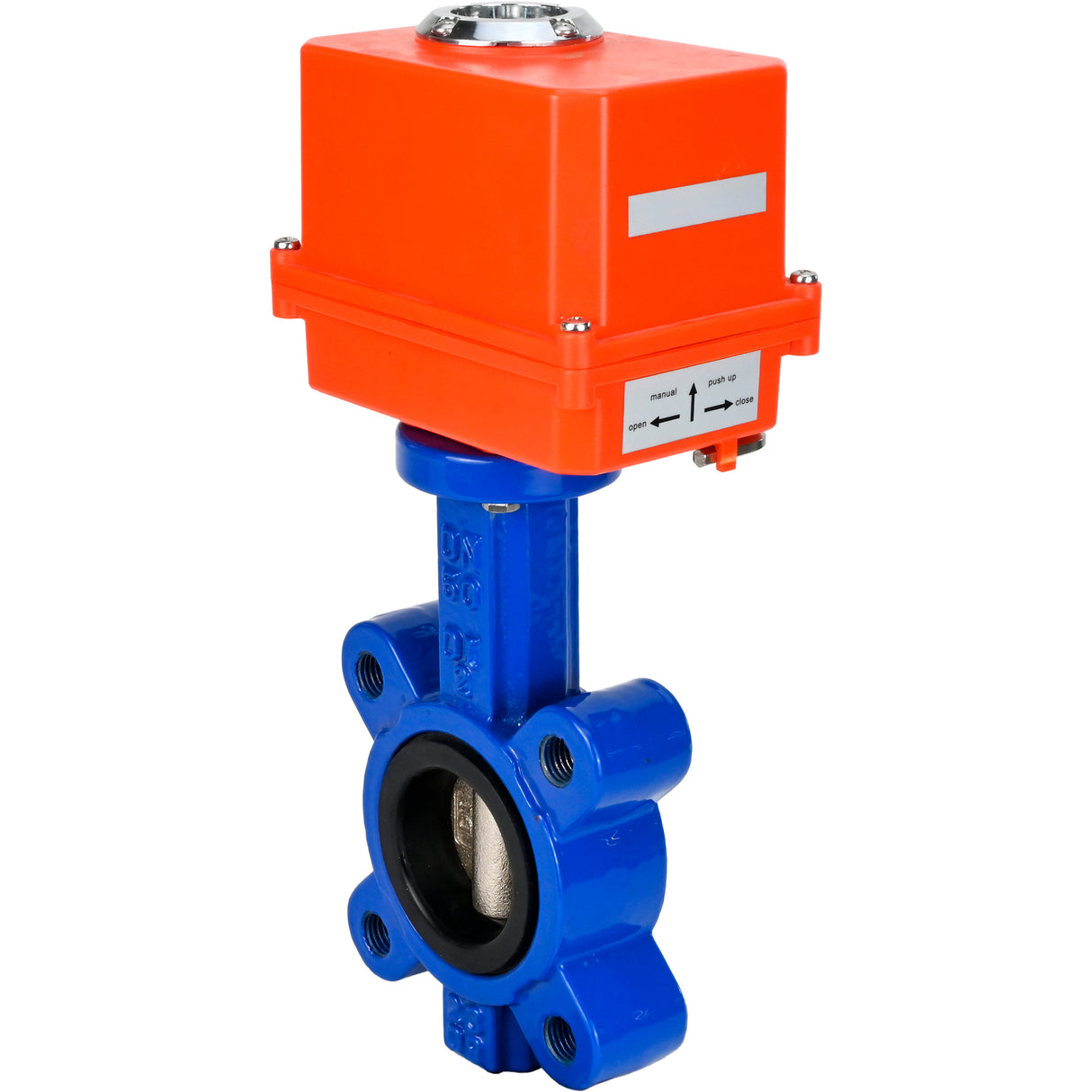 Water Butterfly Valve Elephant WBV1616E-2W-Fb-H, body material - cast iron QT450, disk material - cast iron QT450, seal - EPDM, electric actuator QT-N-EM-O1-220VAC-U1 MINI 220V