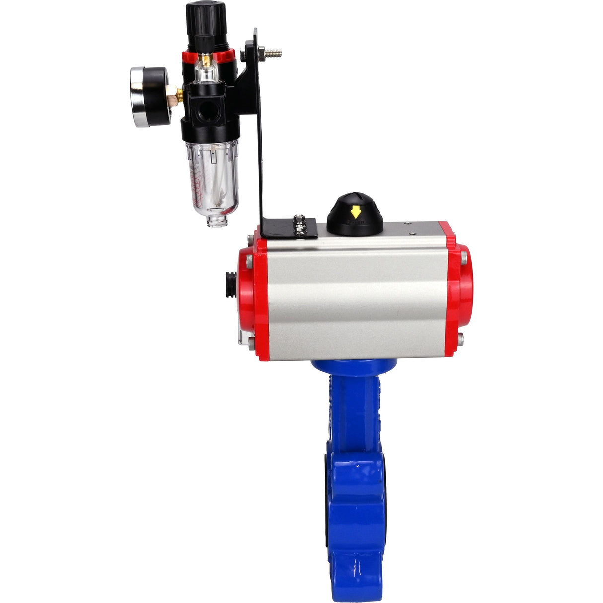 Water Butterfly Valve Elephant WBV1631E-2W-Fb-H, body material - cast iron QT450, disk material - stainless steel AISI 304, seal - EPDM, with pneumatic actuator double action PA-DA, 4M310-08 NAMUR 24V, ATU AFC2000