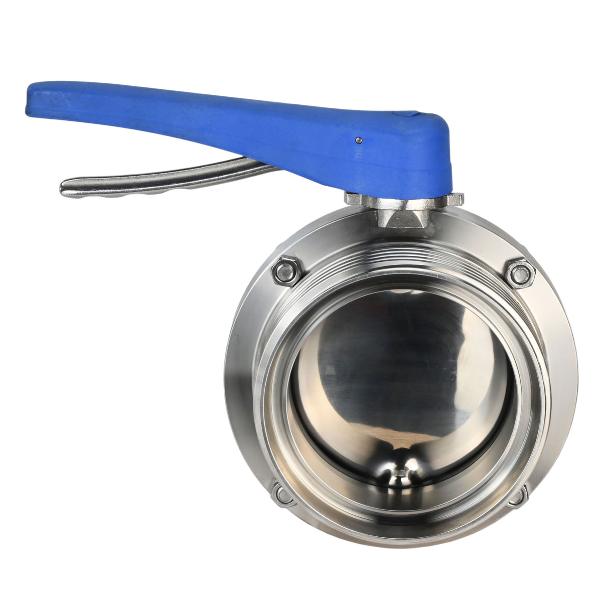 Water Butterfly Valve Elephant WBV3131E-2W-T-H, body material - food grade stainless steel 304, disk material - Stainless steel AISI 304, seal - EPDM, threaded, with handle