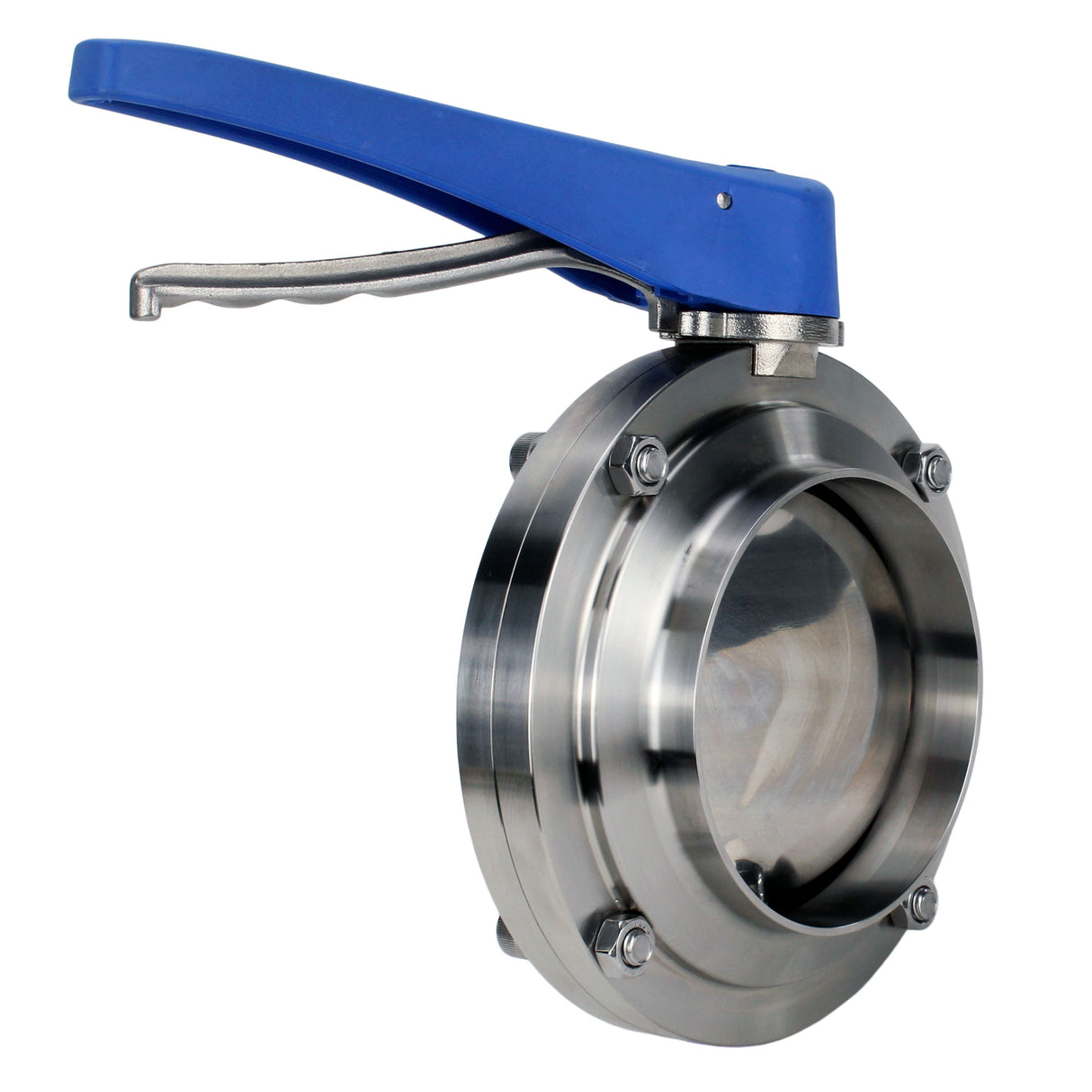 Water Butterfly Valve Elephant WBV3131E-2W-W-H, body material - Stainless steel AISI 304, disk material - Stainless steel AISI 304, seal - EPDM, welded, with handle