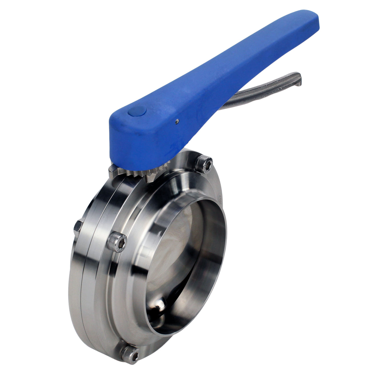 Water Butterfly Valve Elephant WBV3131E-2W-W-H, body material - Stainless steel AISI 304, disk material - Stainless steel AISI 304, seal - EPDM, welded, with handle