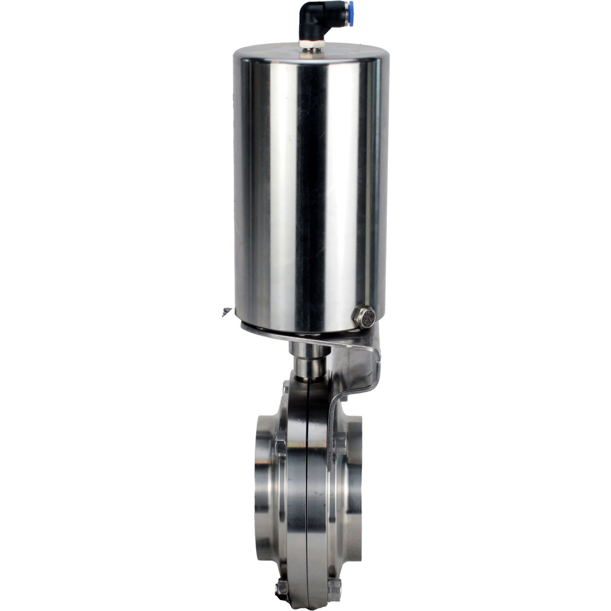 Water Butterfly valves Elephant WBV3131S-2W-W-H, body material - stainless steel AISI 304, seal - Silicon, with pneumatic actuator PA-SA-85